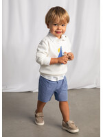 Mayoral Mayoral Linen suiting bermuda Capri blue - 26 01215B