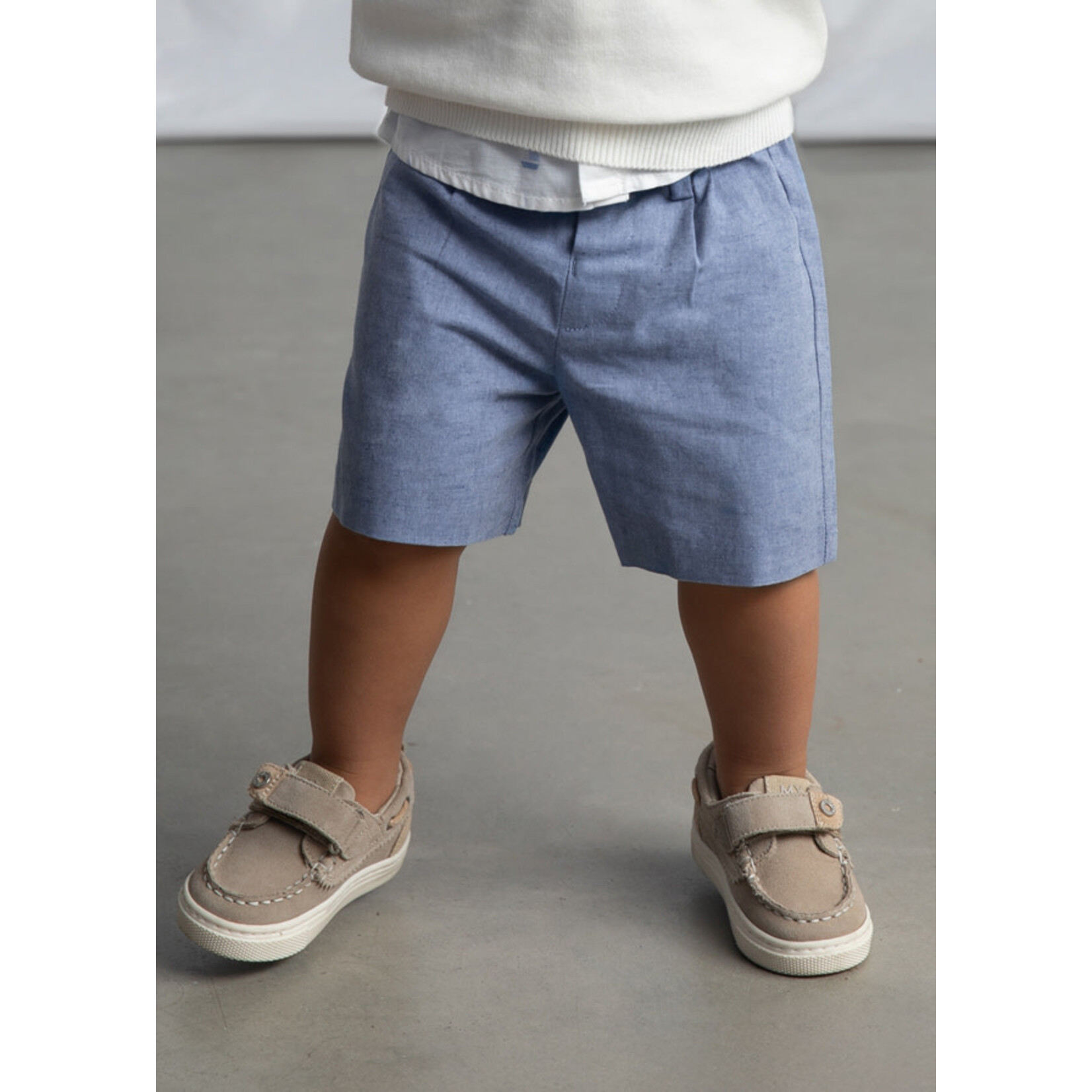 Mayoral Mayoral Linen suiting bermuda Capri blue - 26 01215B