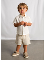 Mayoral Mayoral Linen suiting bermuda set oat - 26 01225B