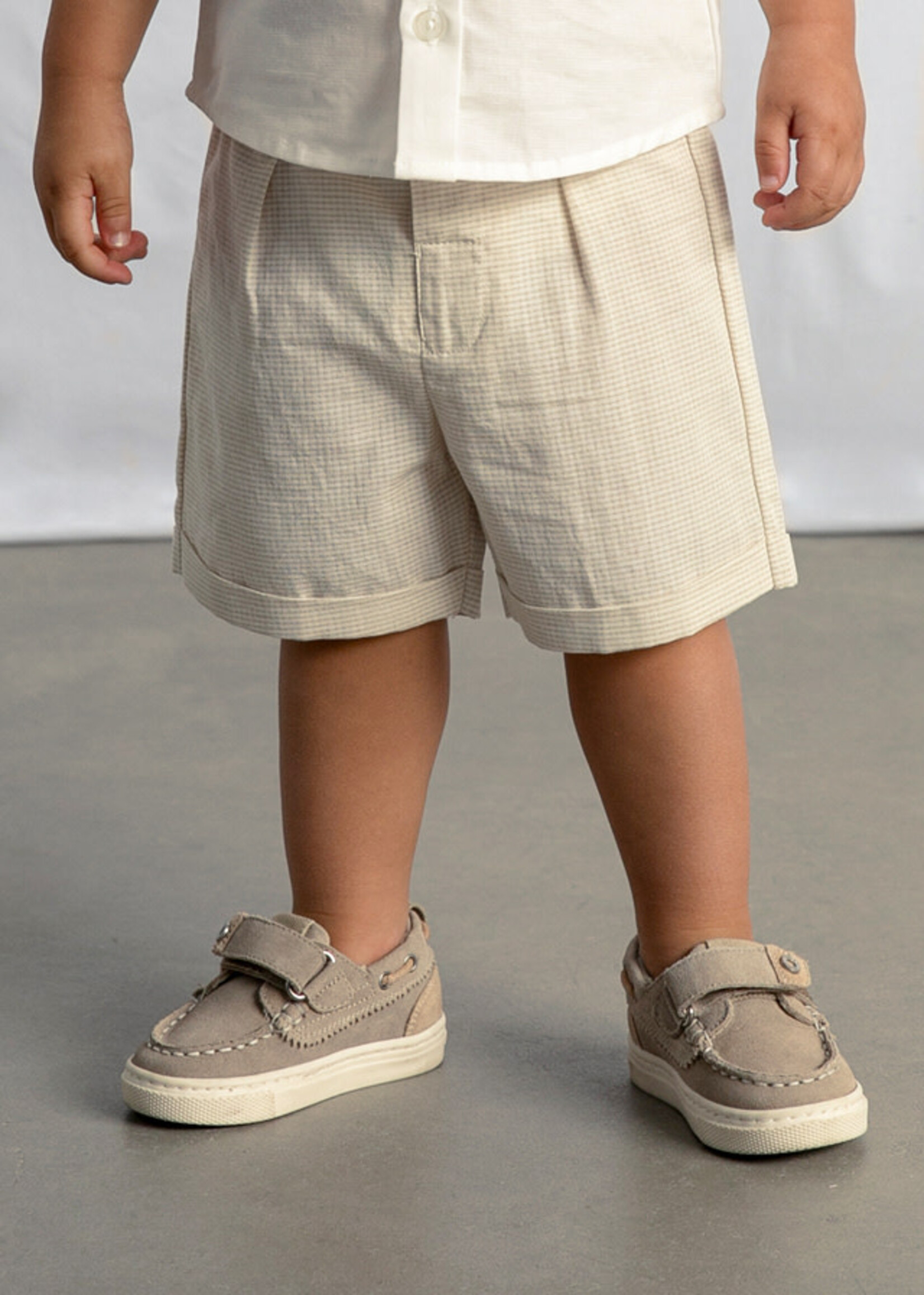 Mayoral Mayoral Linen suiting bermuda set oat - 26 01225B