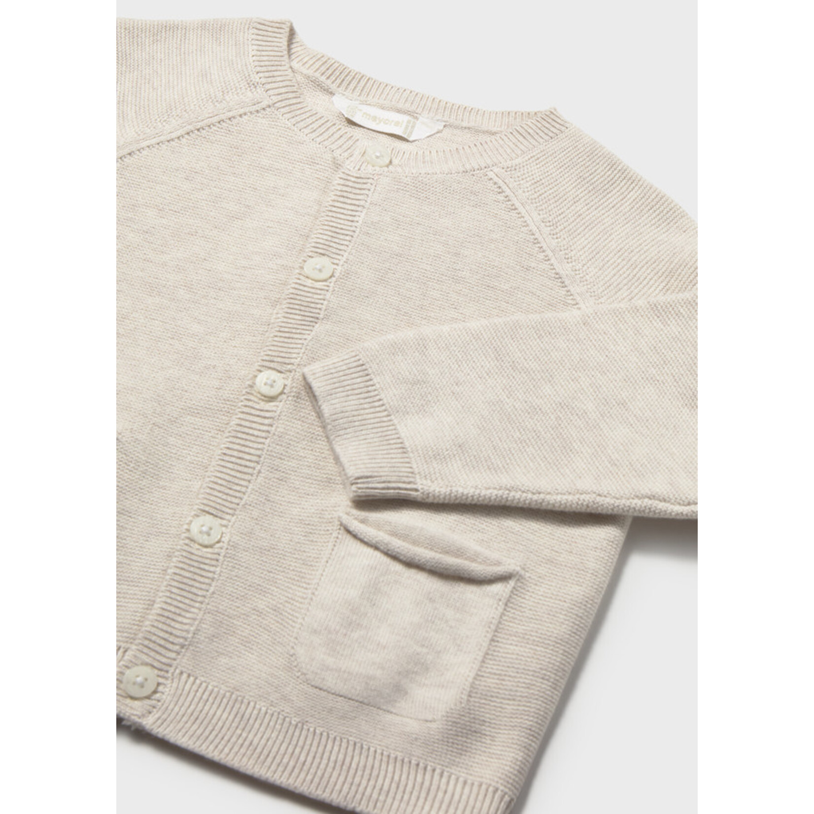 Mayoral Mayoral Knit crew neck cardigan Oat vig - 26 01311B