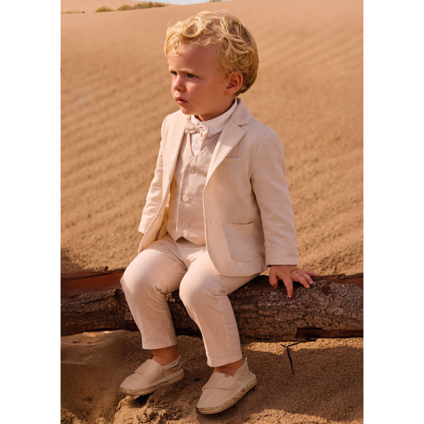 Mayoral Mayoral Linen suiting pants oat mixed - 26 01517B