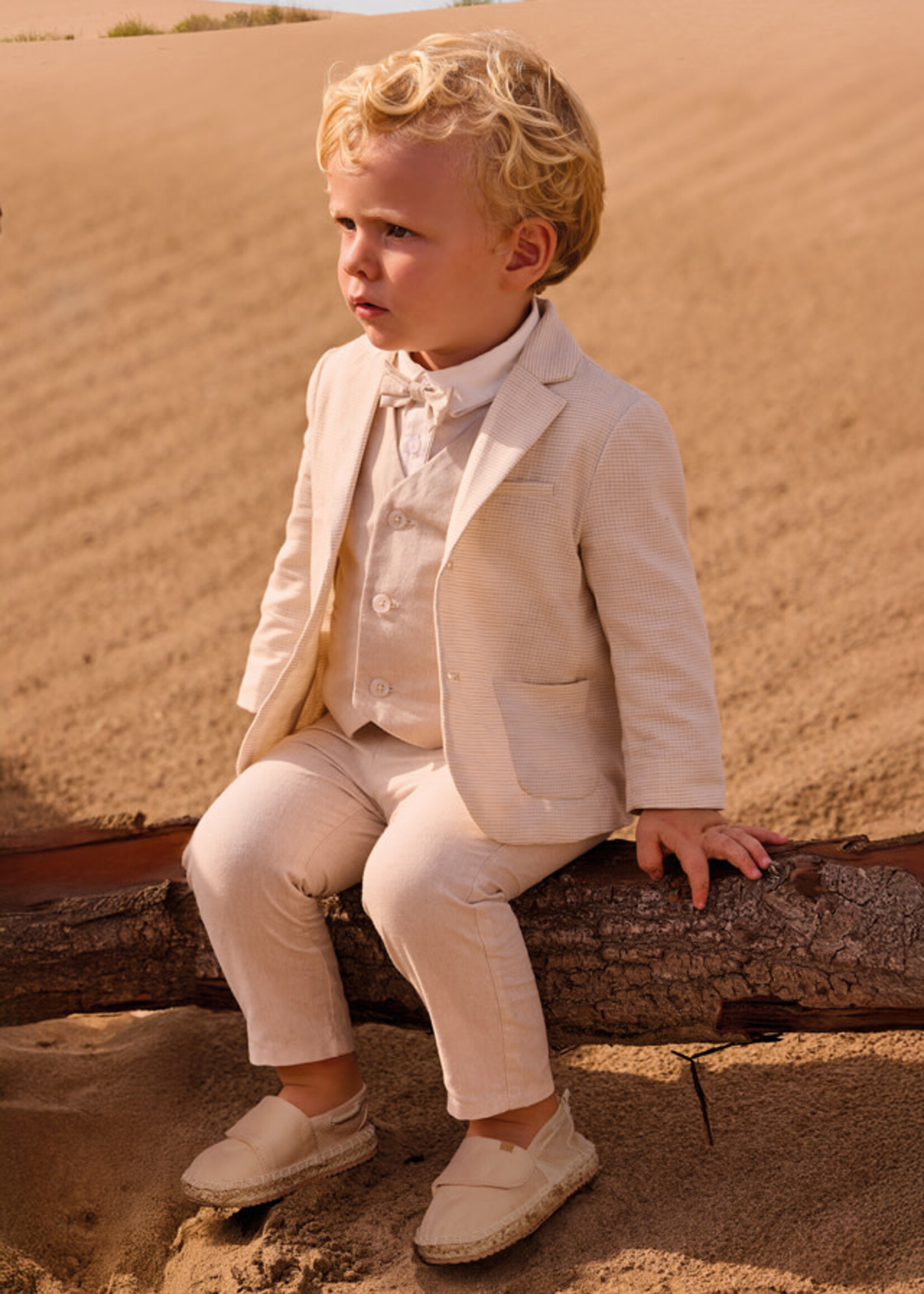 Mayoral Mayoral Linen suiting pants oat mixed - 26 01517B