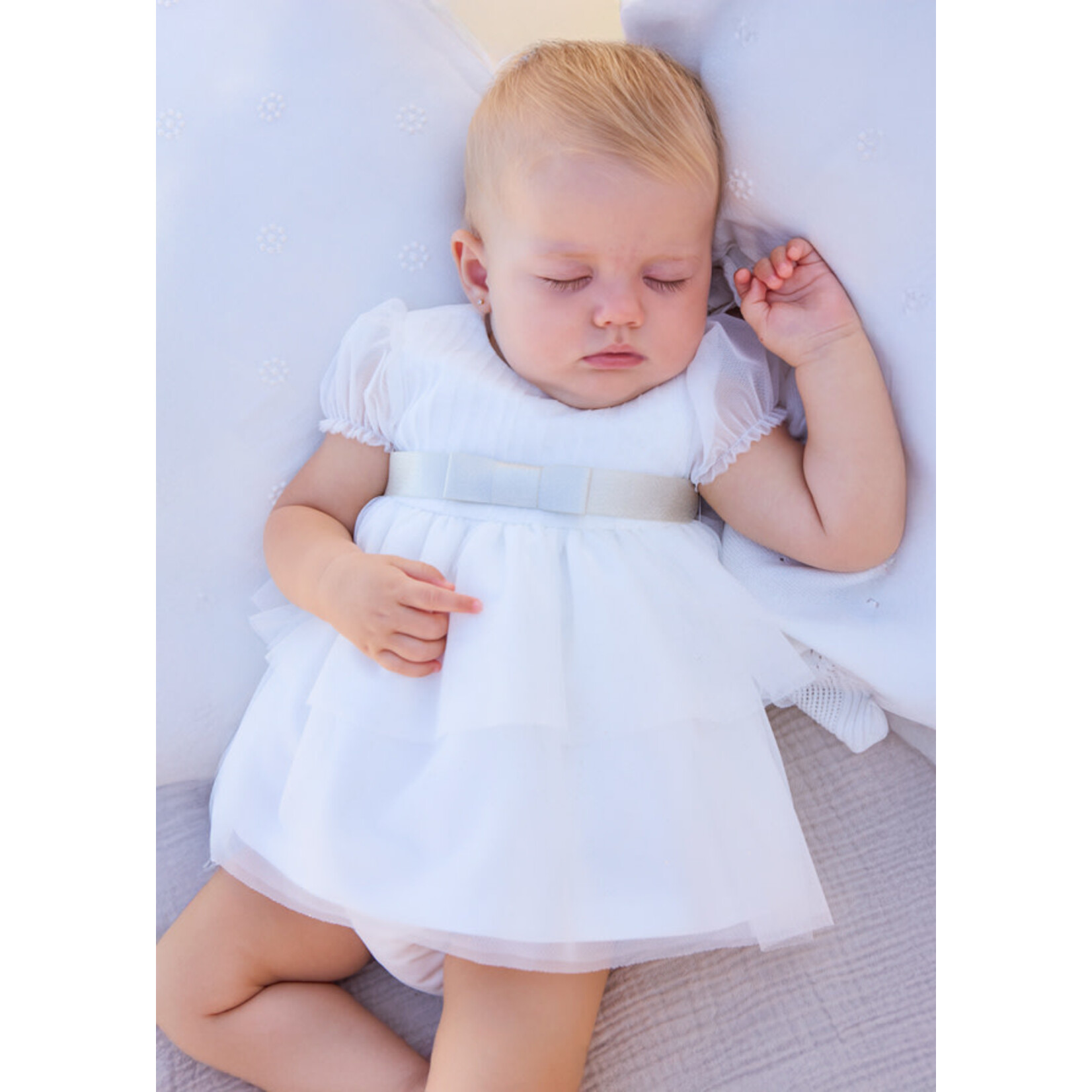 Mayoral Mayoral Tulle dress Cream - 26 01882B