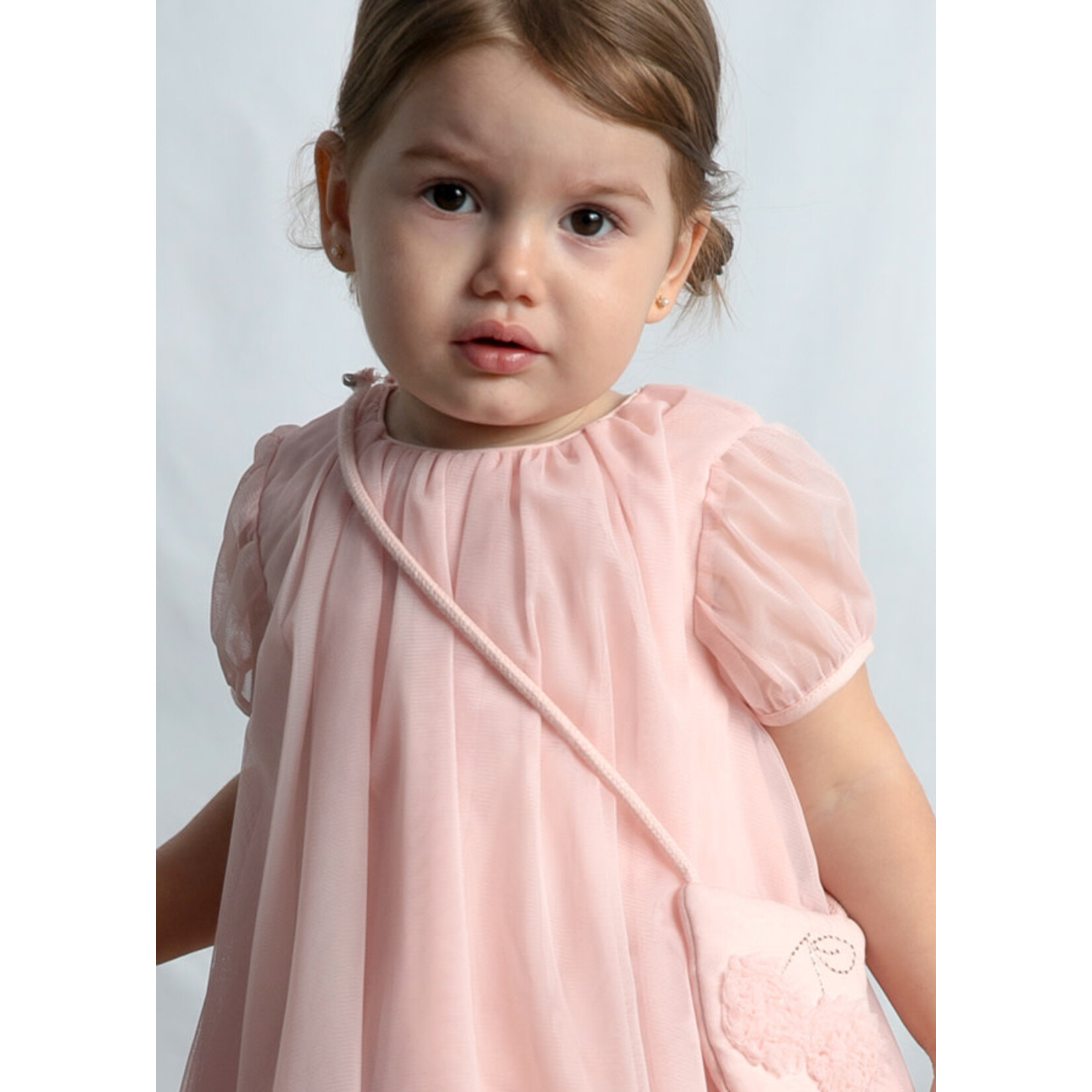 Mayoral Mayoral tulle dress w/ bag Peony - 26 01917