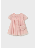 Mayoral Mayoral tulle dress w/ bag Peony - 26 01917