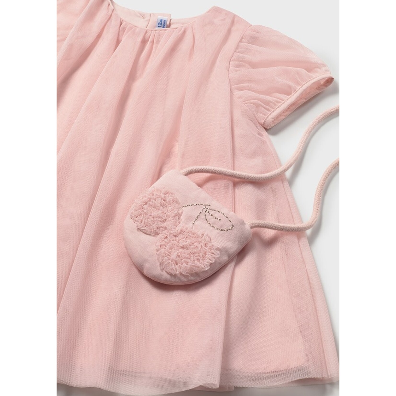 Mayoral Mayoral tulle dress w/ bag Peony - 26 01917