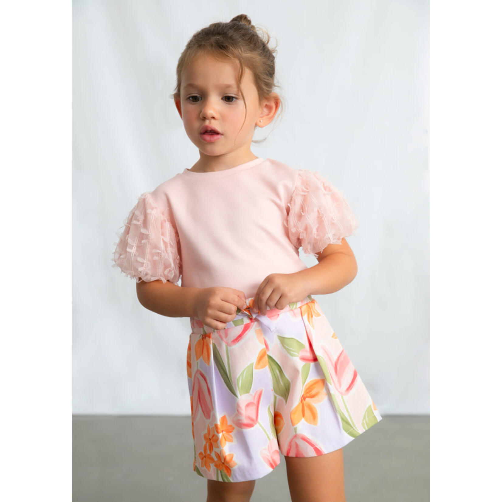 Mayoral Mayoral S/sl tulle t shirt Blossom - 26 03001