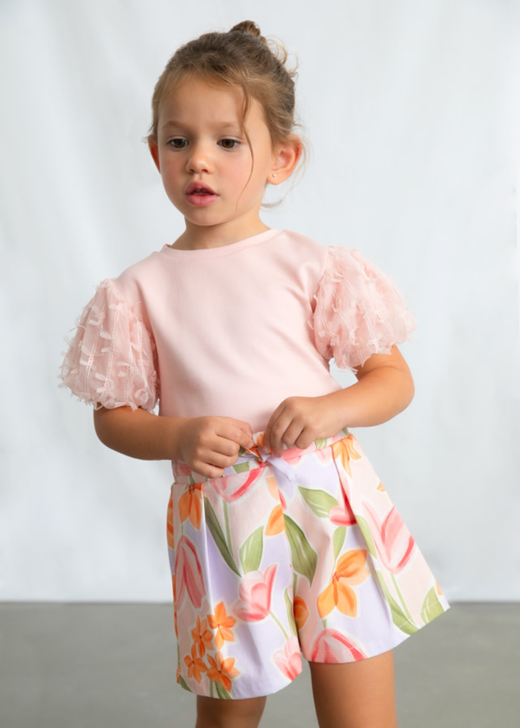 Mayoral Mayoral S/sl tulle t shirt Blossom - 26 03001