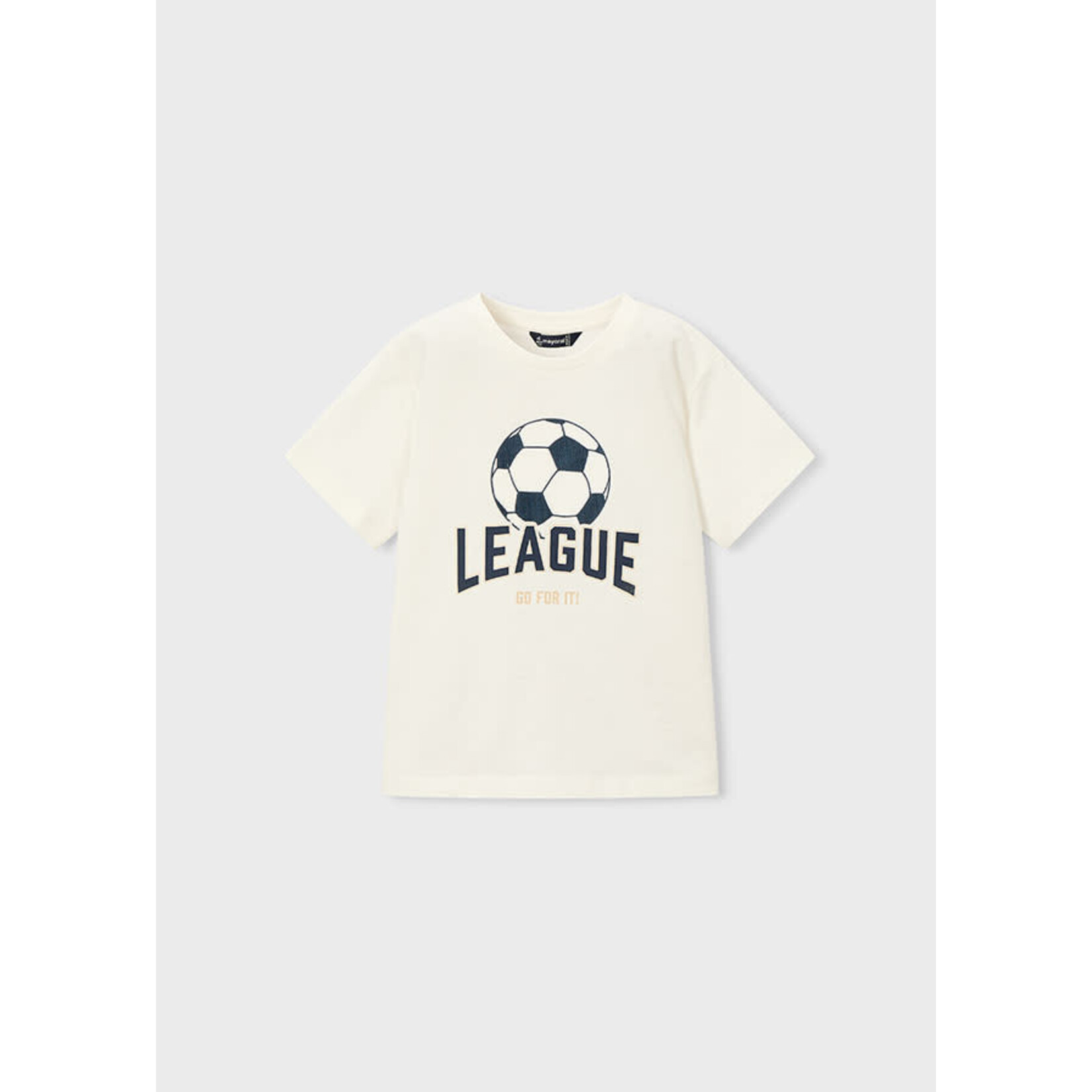 Mayoral Mayoral Shirt "league" applique Cream - 26 03074