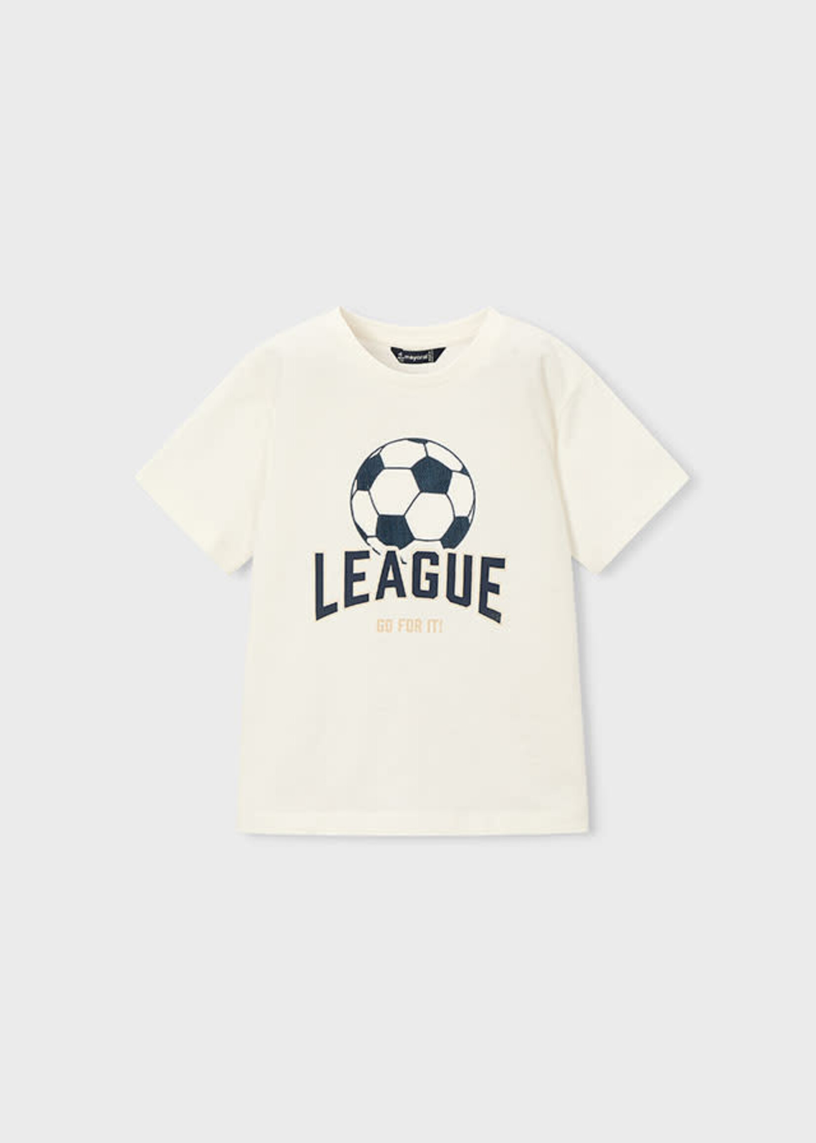 Mayoral Mayoral Shirt "league" applique Cream - 26 03074