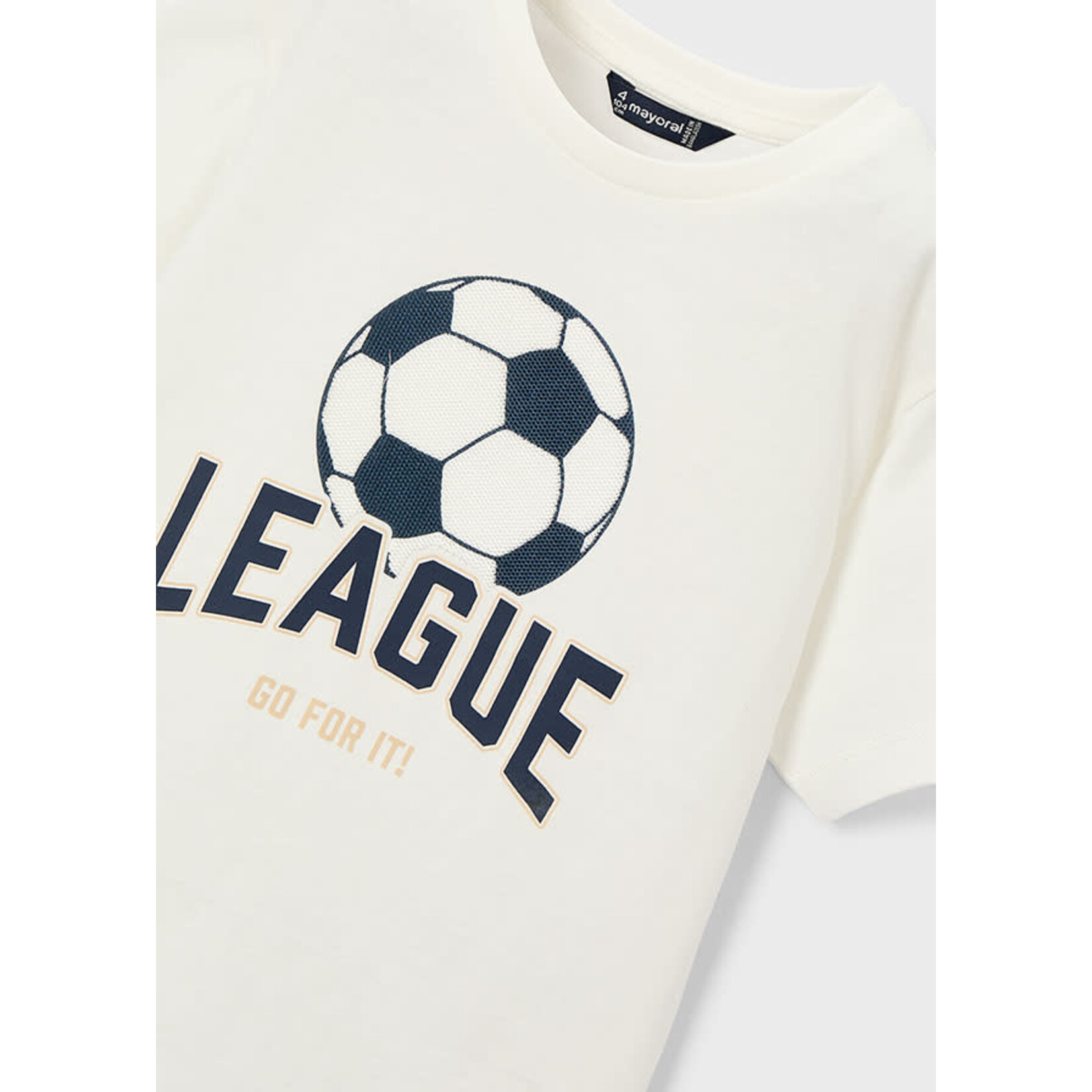 Mayoral Mayoral Shirt "league" applique Cream - 26 03074