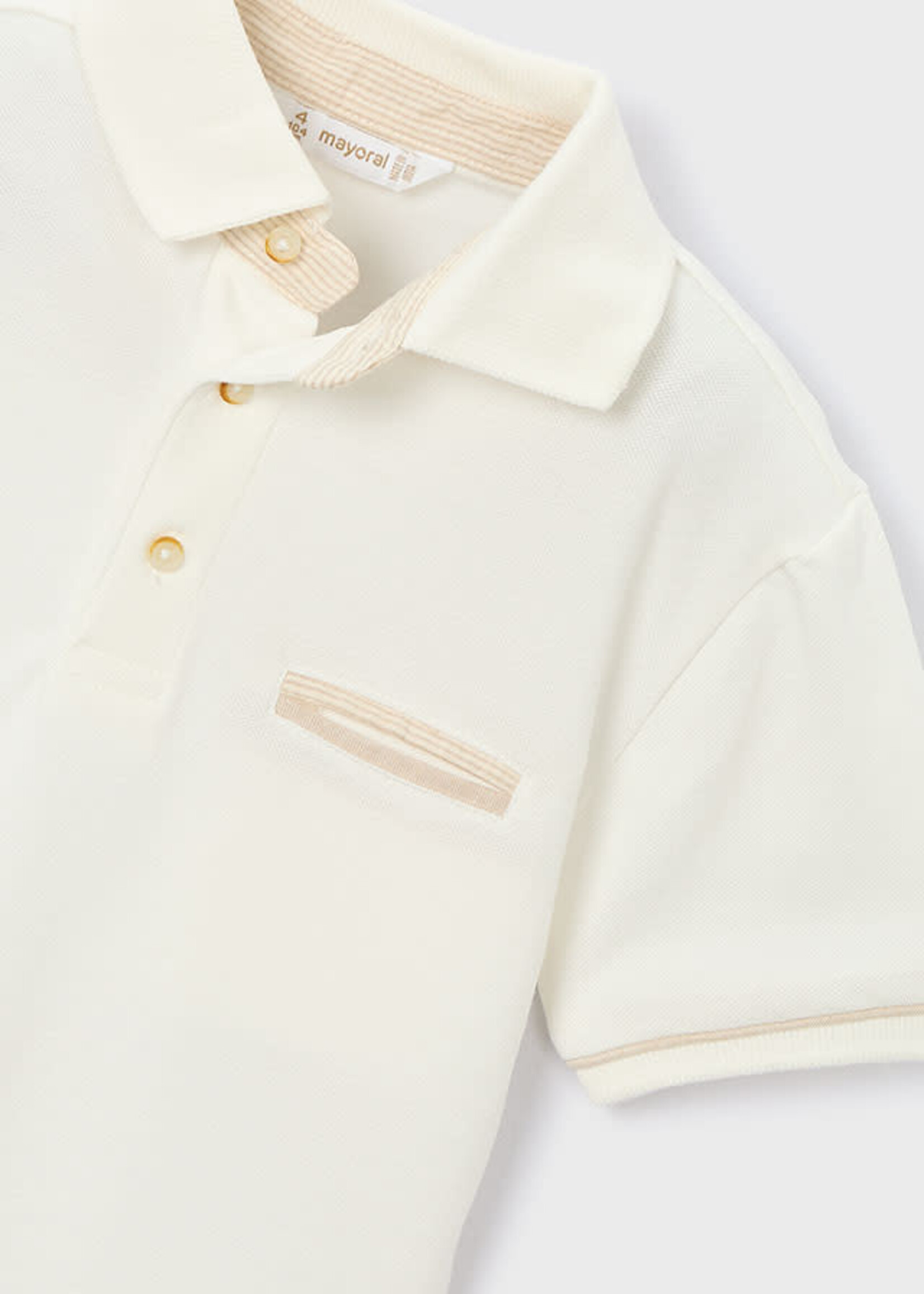 Mayoral Mayoral s/l polo suiting Cream - 26 03103