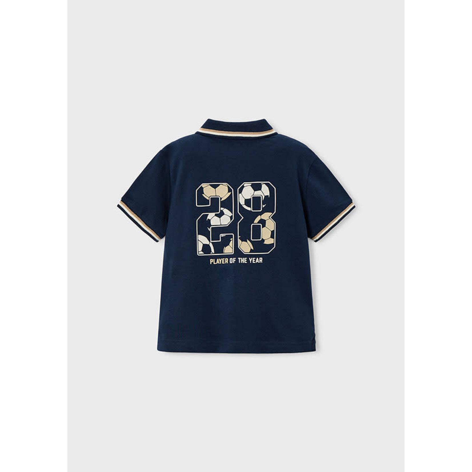 Mayoral Mayoral S/s printed polo Navy - 26 03108