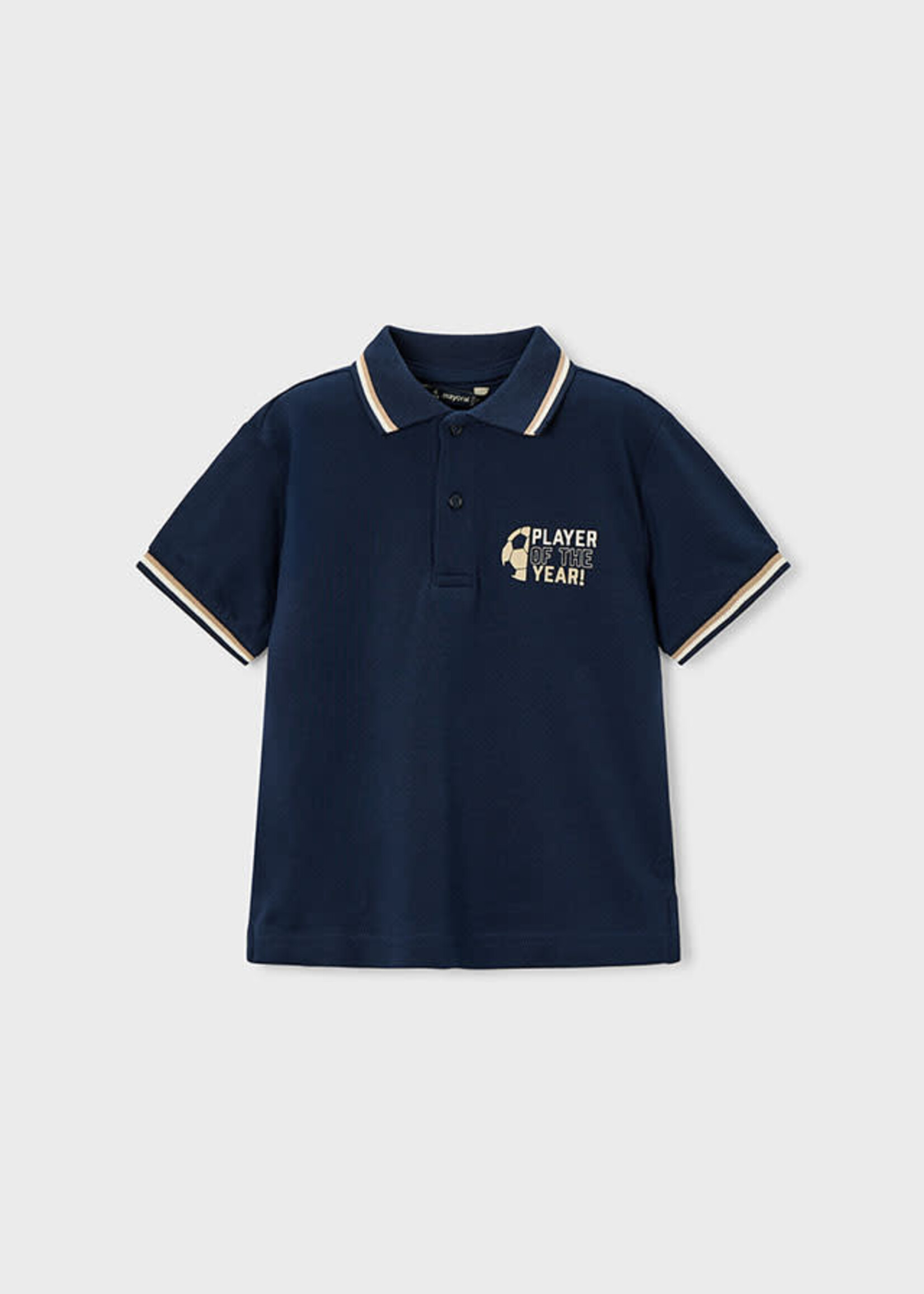 Mayoral Mayoral S/s printed polo Navy - 26 03108