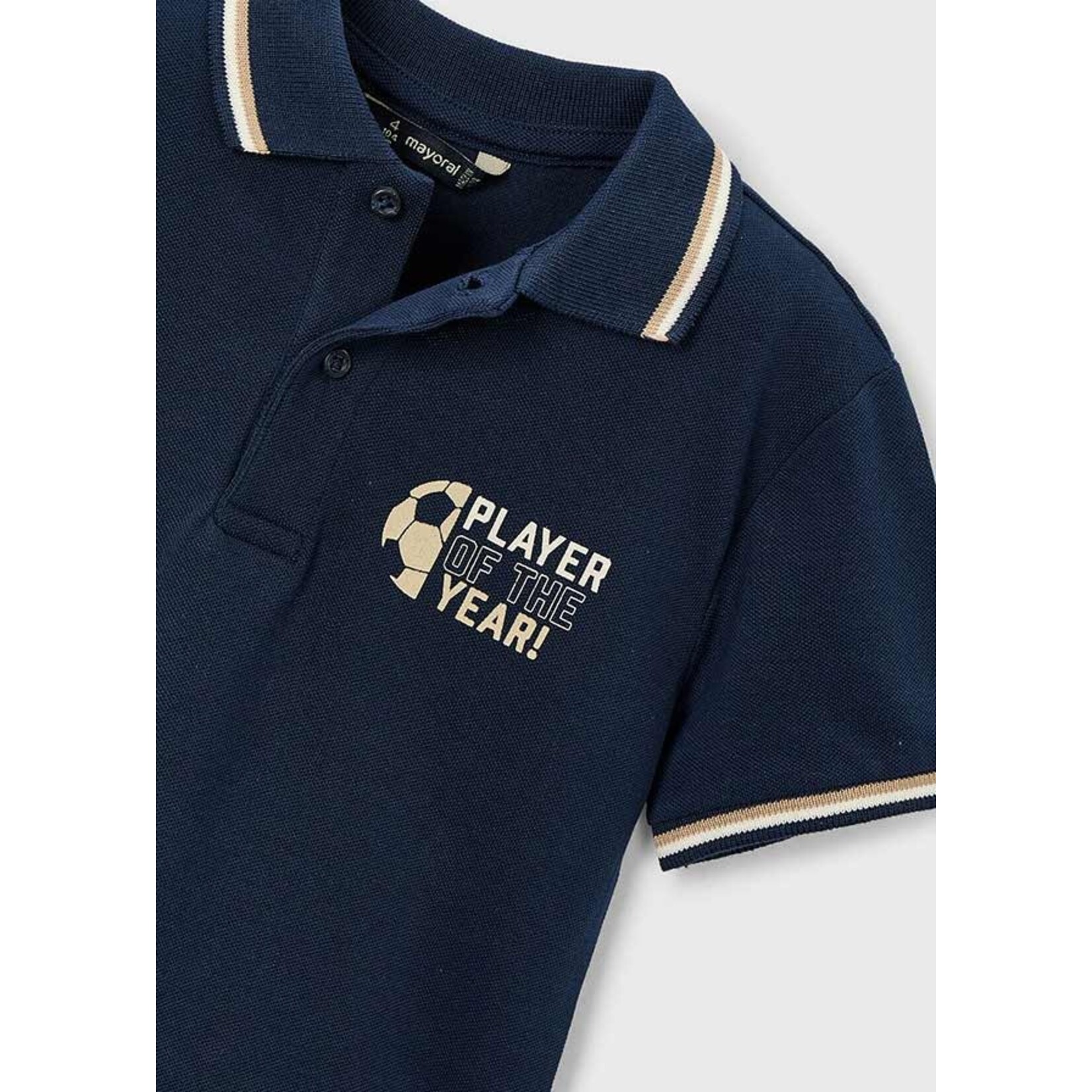 Mayoral Mayoral S/s printed polo Navy - 26 03108