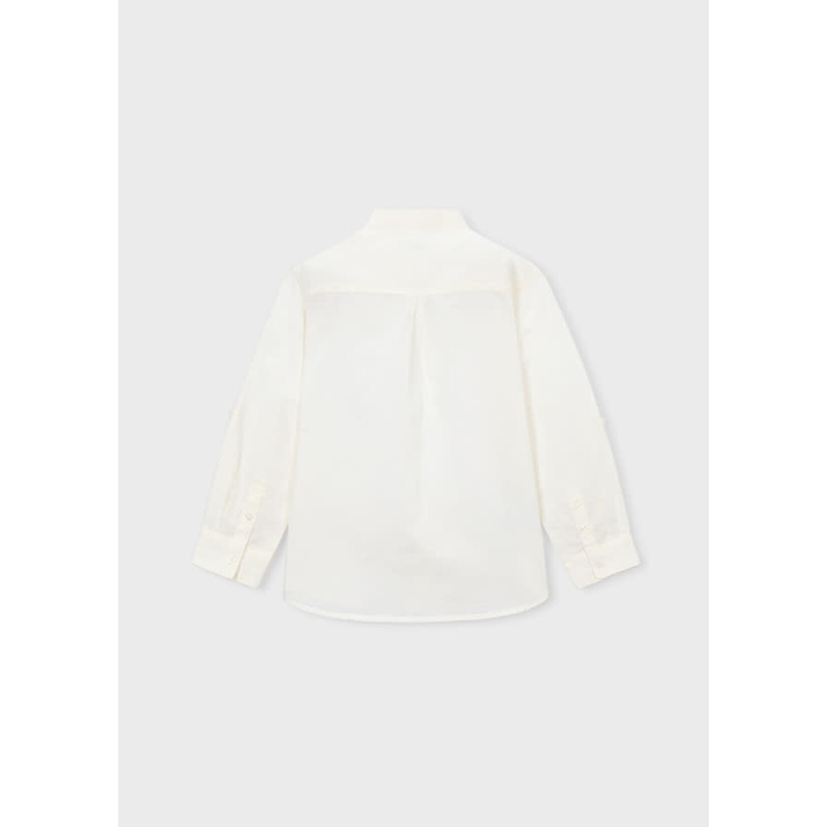 Mayoral Mayoral L/s mao collar linen shirt Cream - 26 03118