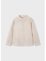 Mayoral Mayoral L/s mao collar linen shirt oat mixed - 26 03118