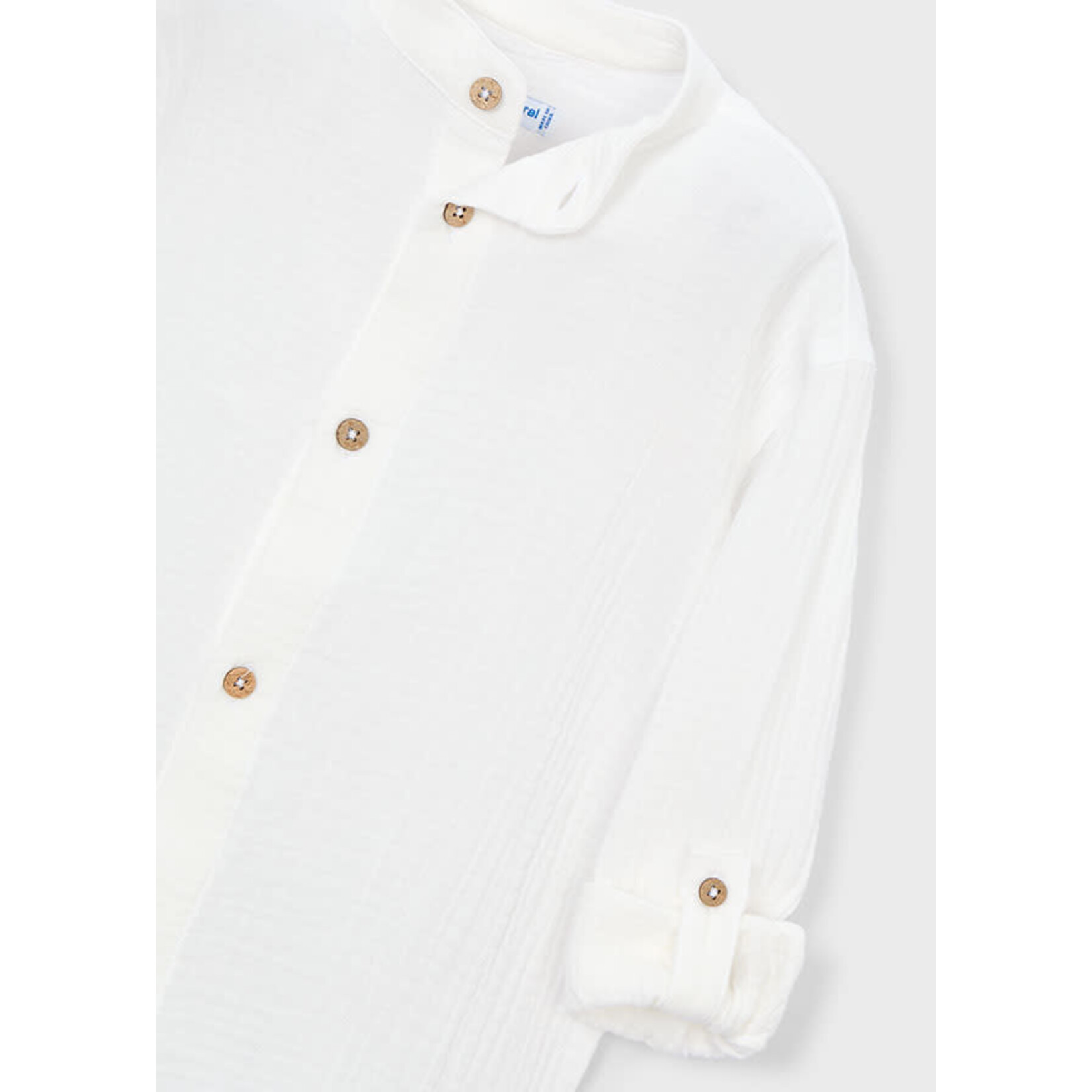 Mayoral Mayoral L/s buttondown shirt Cream - 26 03120