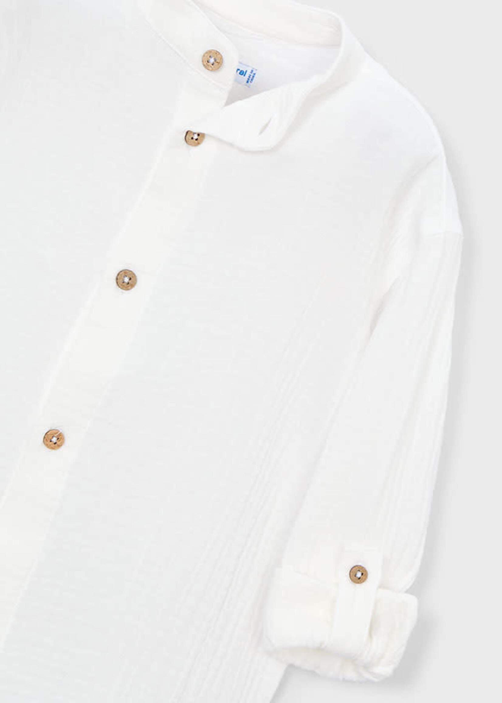 Mayoral Mayoral L/s buttondown shirt Cream - 26 03120