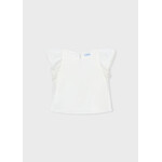 Mayoral Mayoral Gauze blouse with lace trim Natural - 26 03195