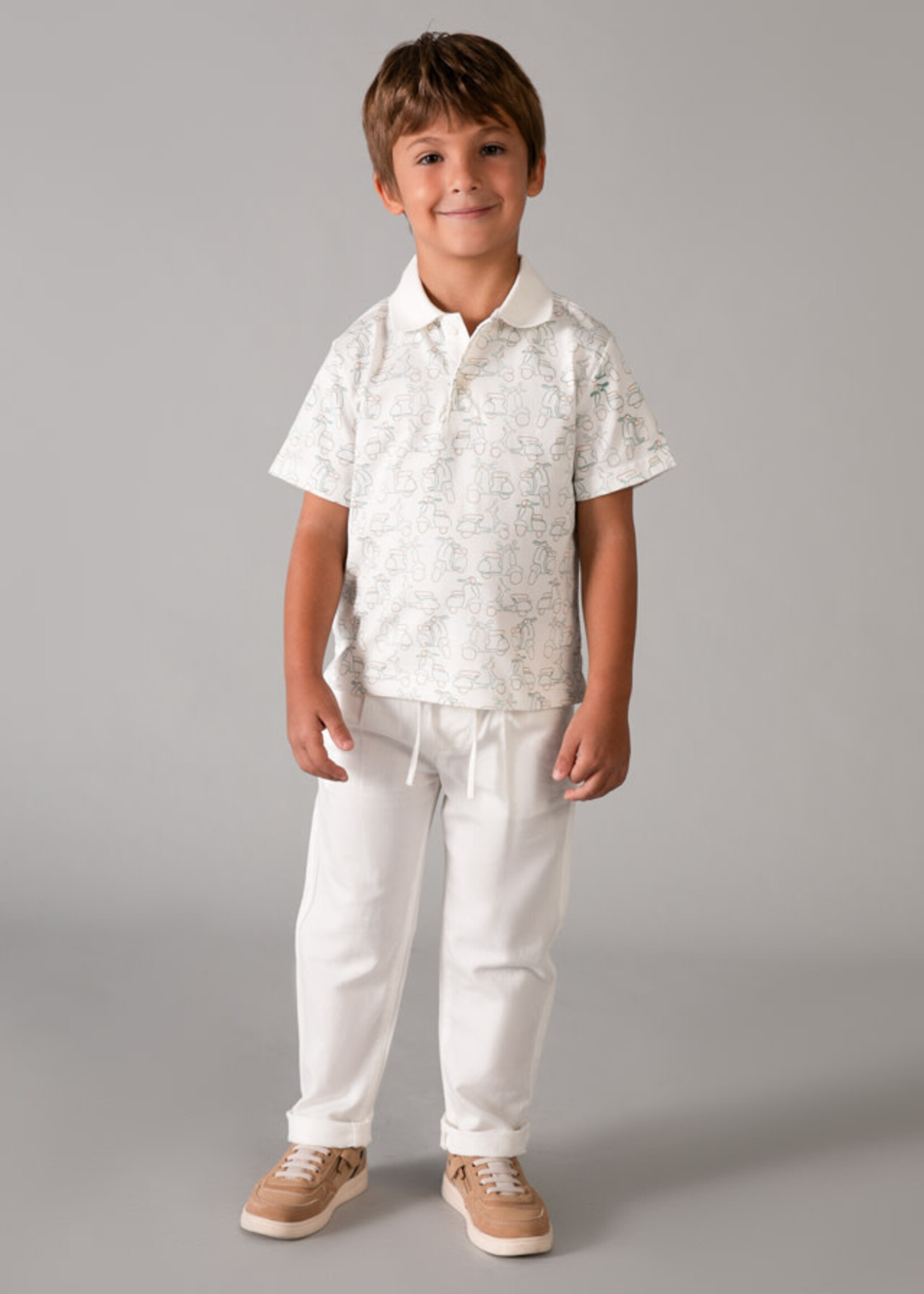 Mayoral Mayoral Linen pants Cream - 26 03576