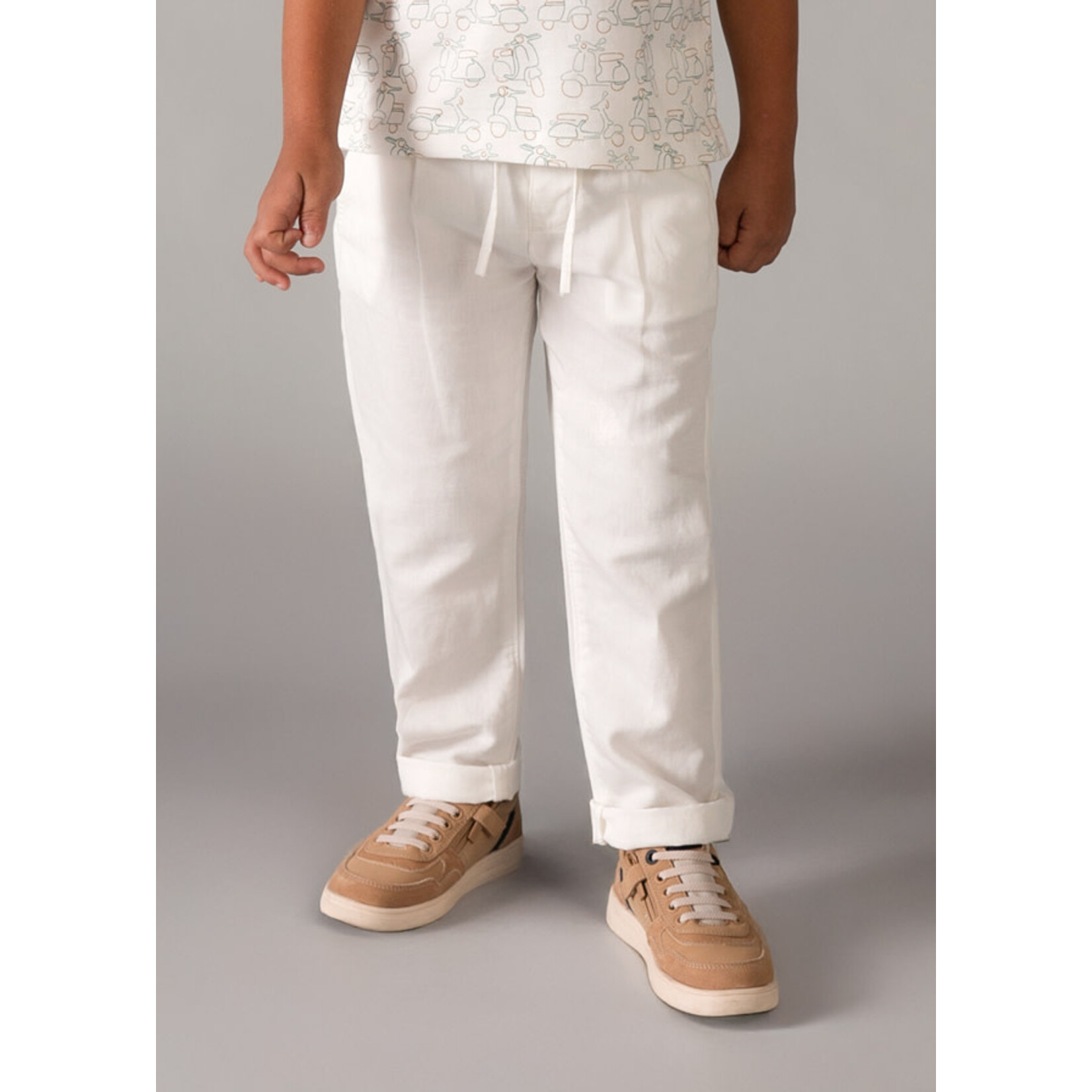 Mayoral Mayoral Linen pants Cream - 26 03576