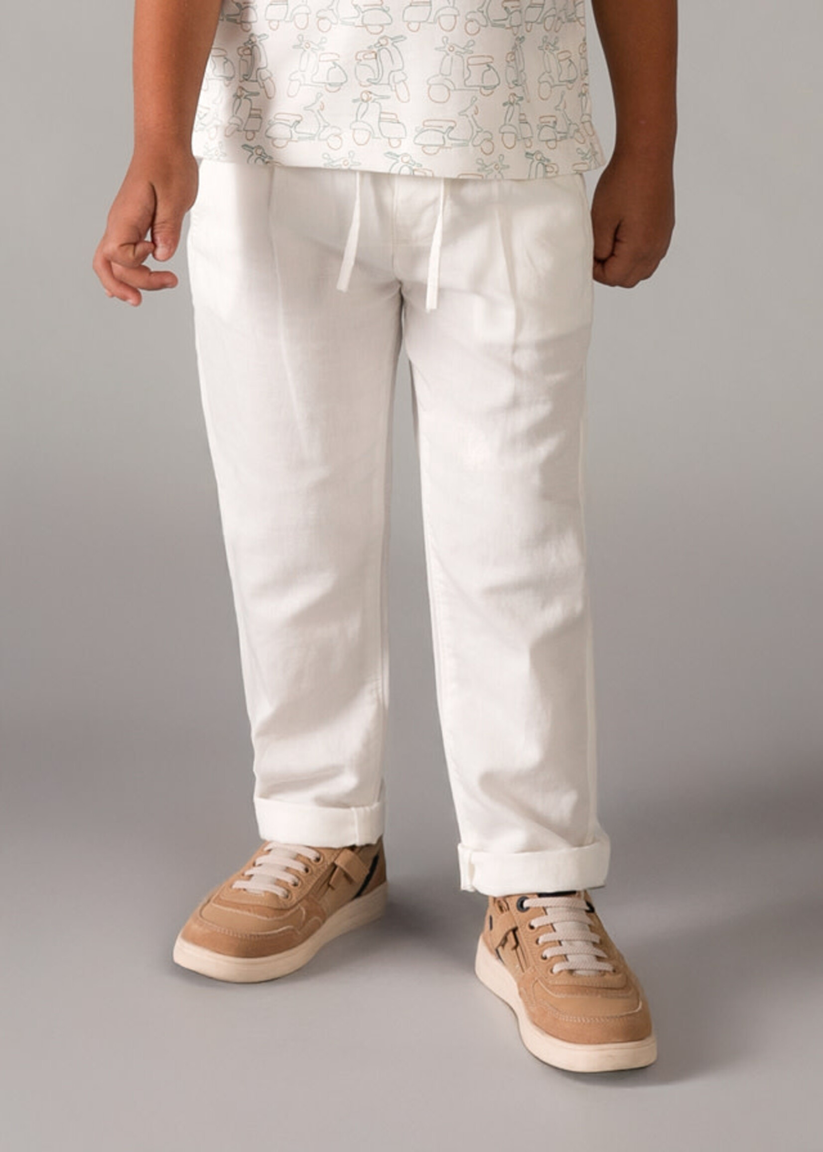 Mayoral Mayoral Linen pants Cream - 26 03576