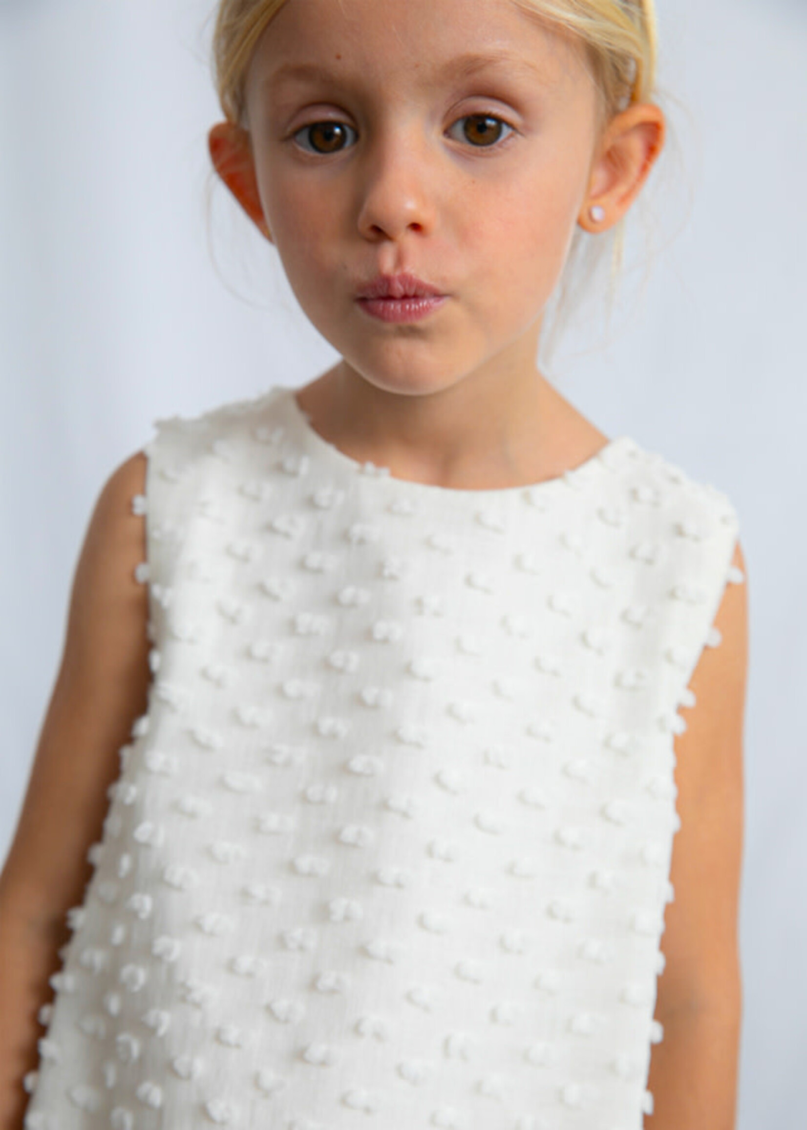 Mayoral Mayoral Swiss dot dress Bone - 26 03911