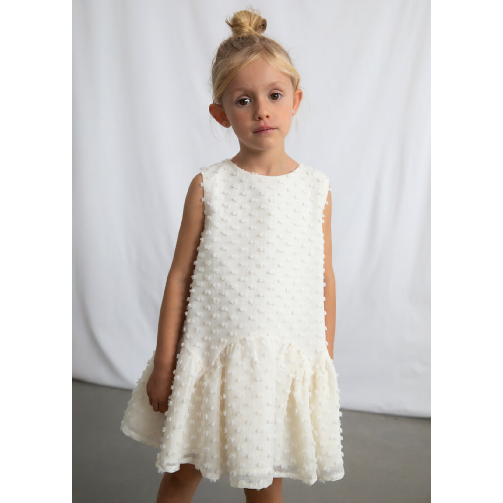 Mayoral Mayoral Swiss dot dress Bone - 26 03911