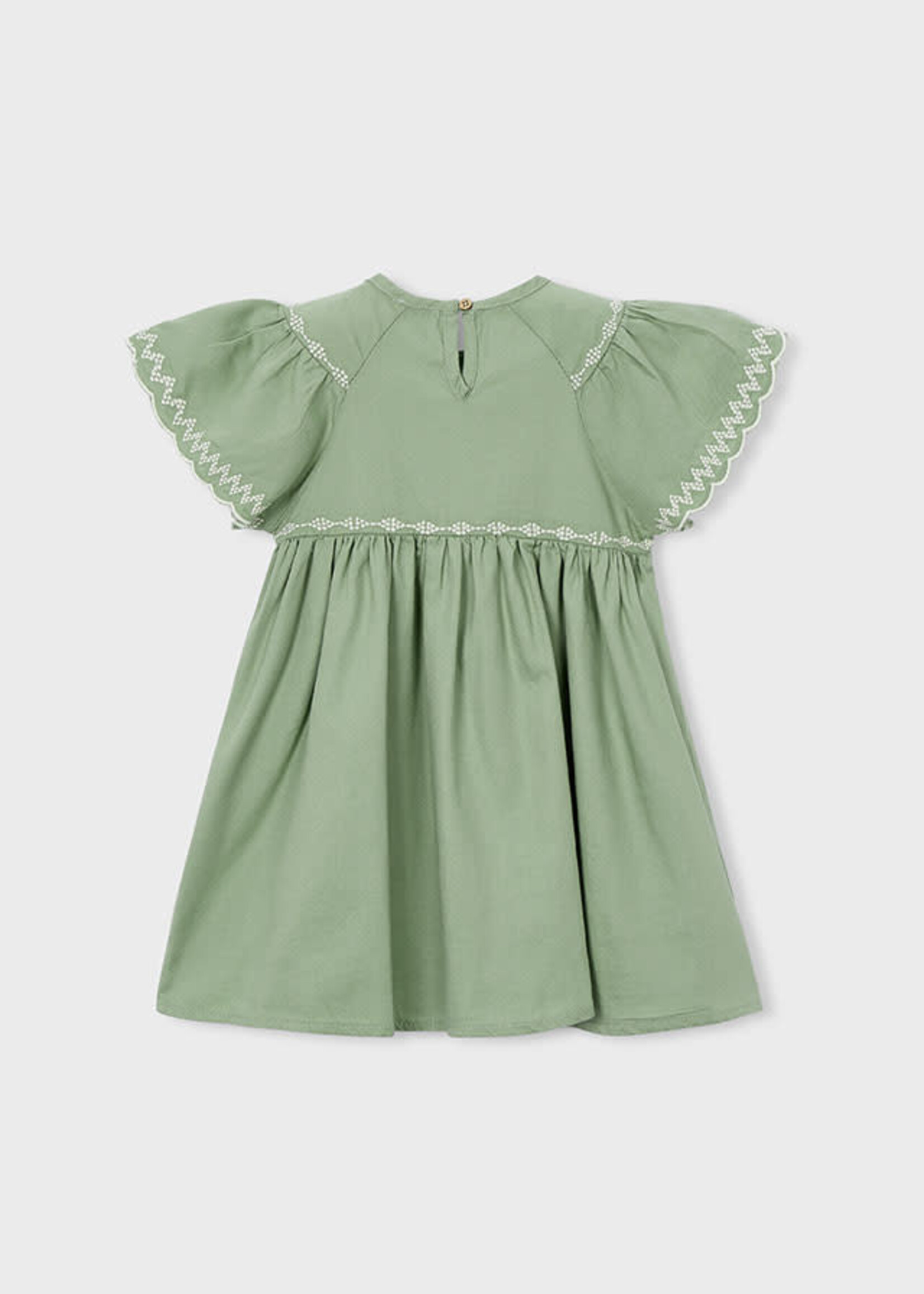 Mayoral Mayoral Embroidered dress Moss - 26 03927