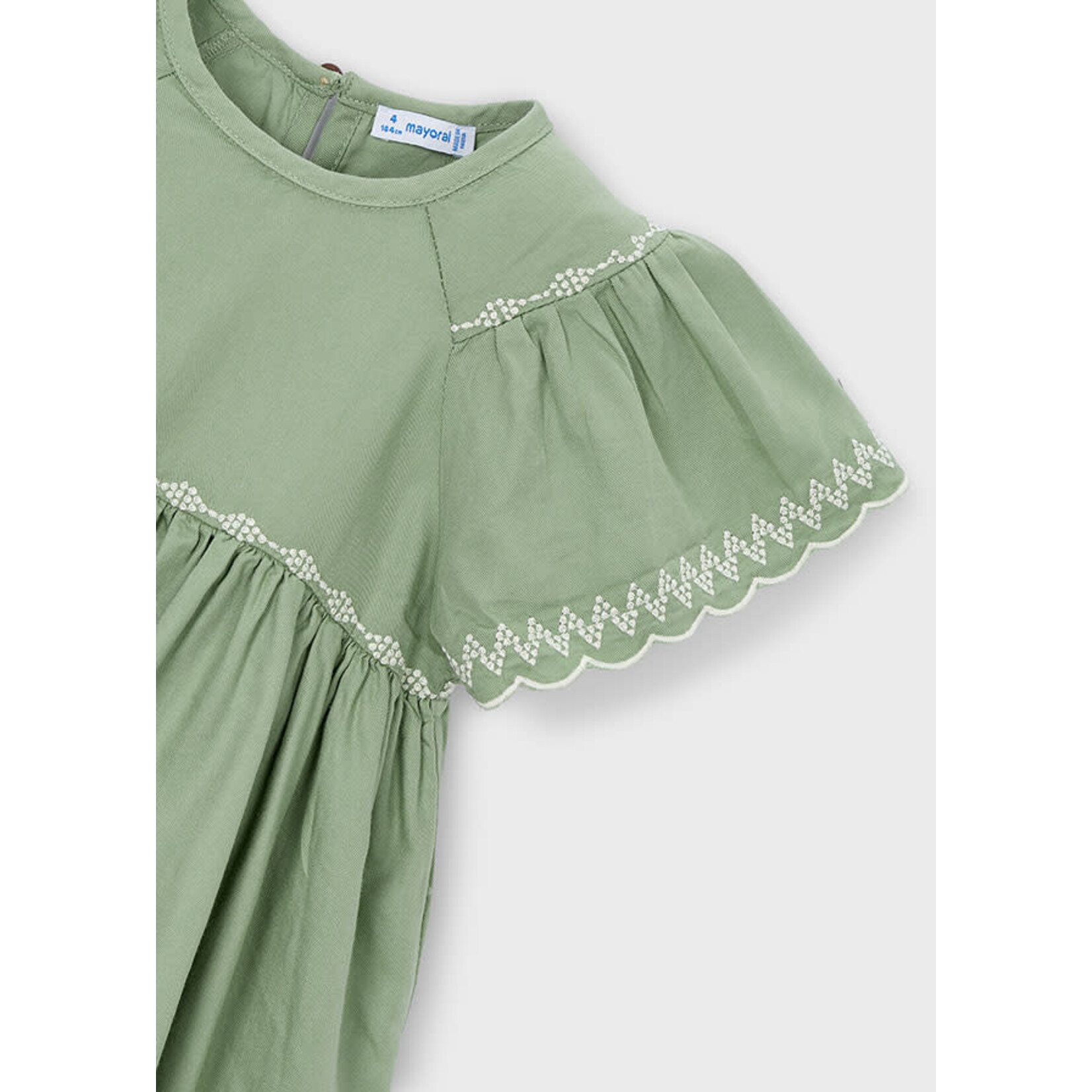 Mayoral Mayoral Embroidered dress Moss - 26 03927