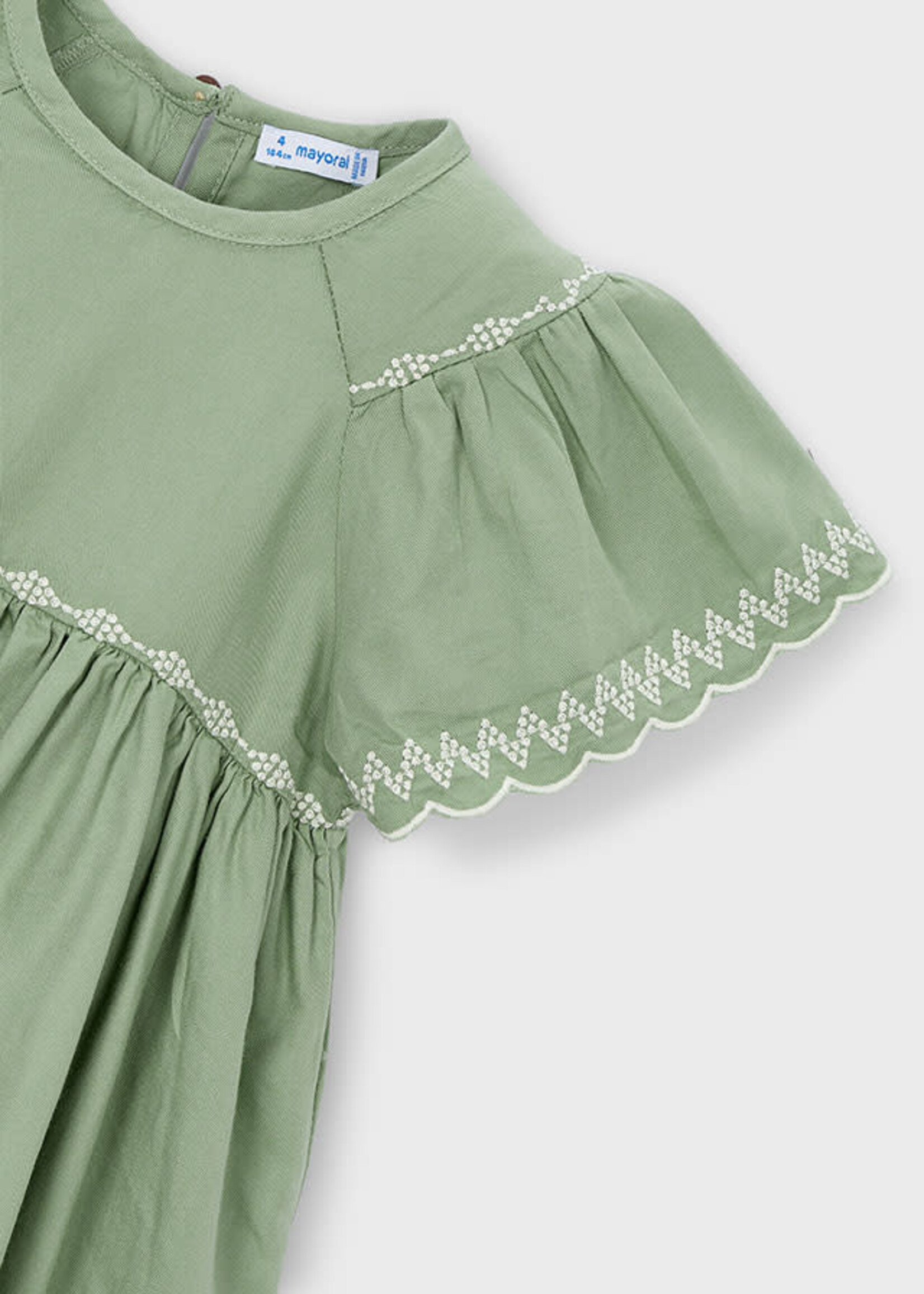 Mayoral Mayoral Embroidered dress Moss - 26 03927