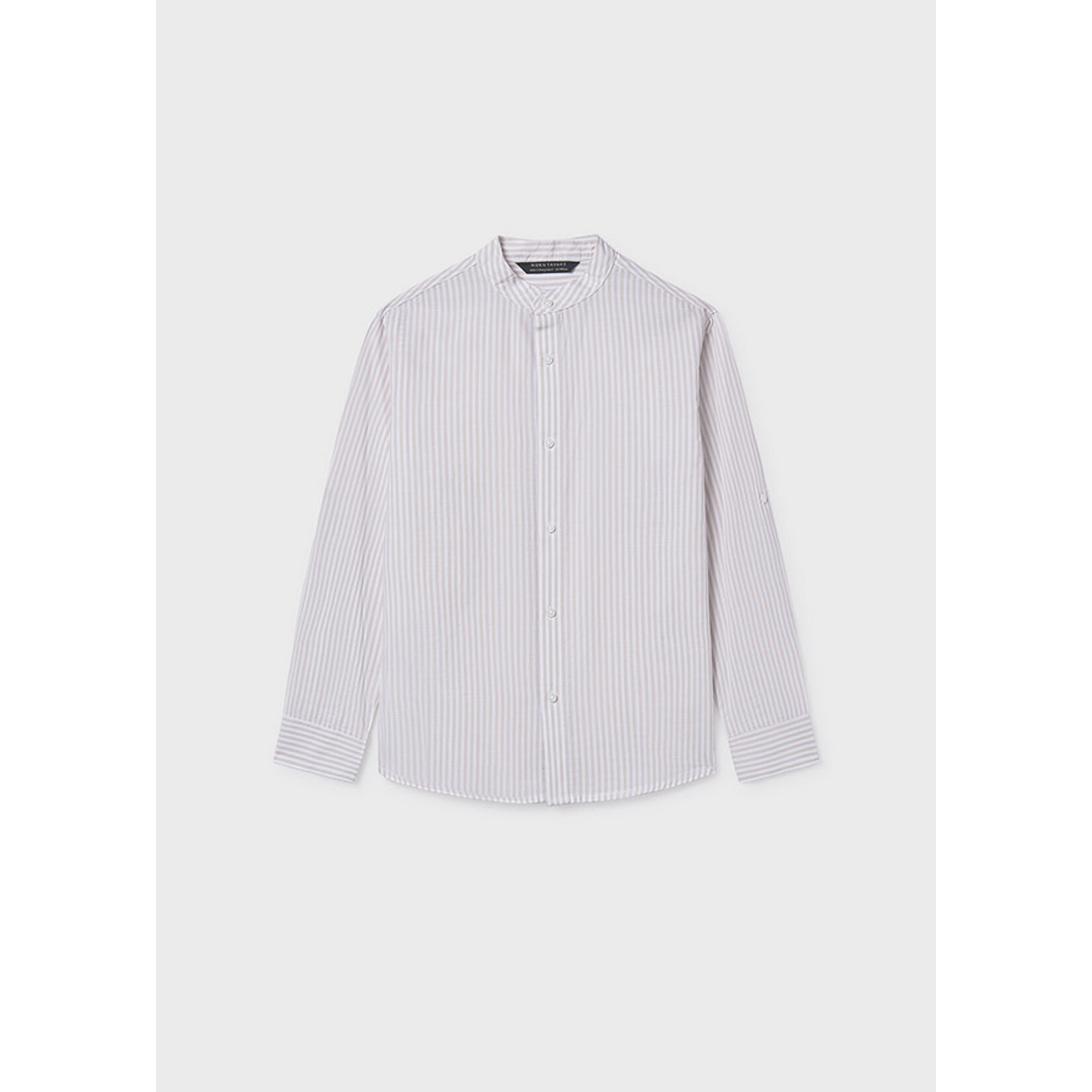 Mayoral Mayoral L/s mao collar shirt Stone - 26 06176