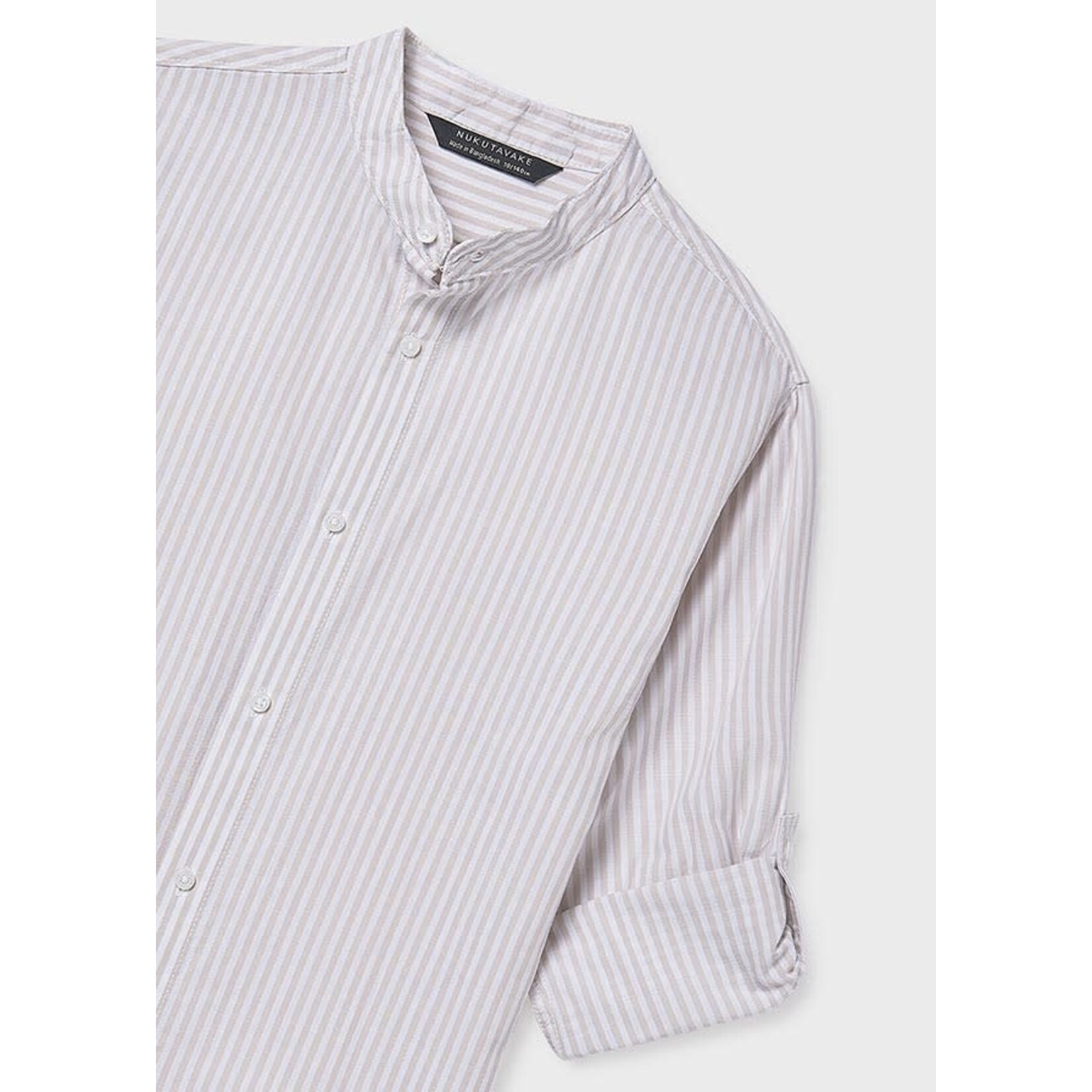 Mayoral Mayoral L/s mao collar shirt Stone - 26 06176