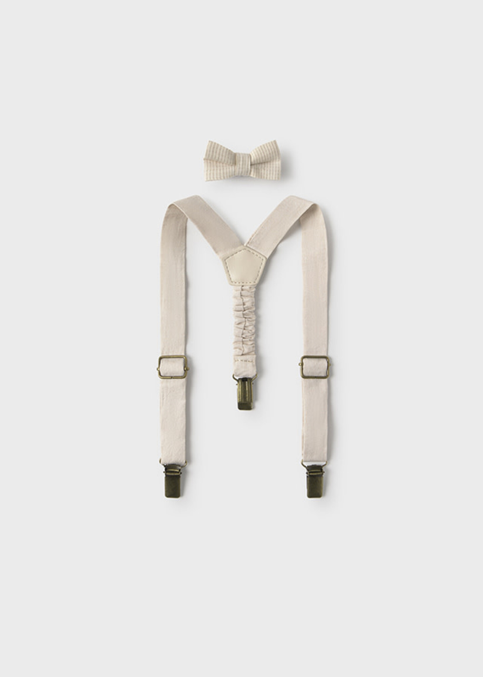 Mayoral Mayoral suspenders and bowtie set oat mixed - 26 10161B