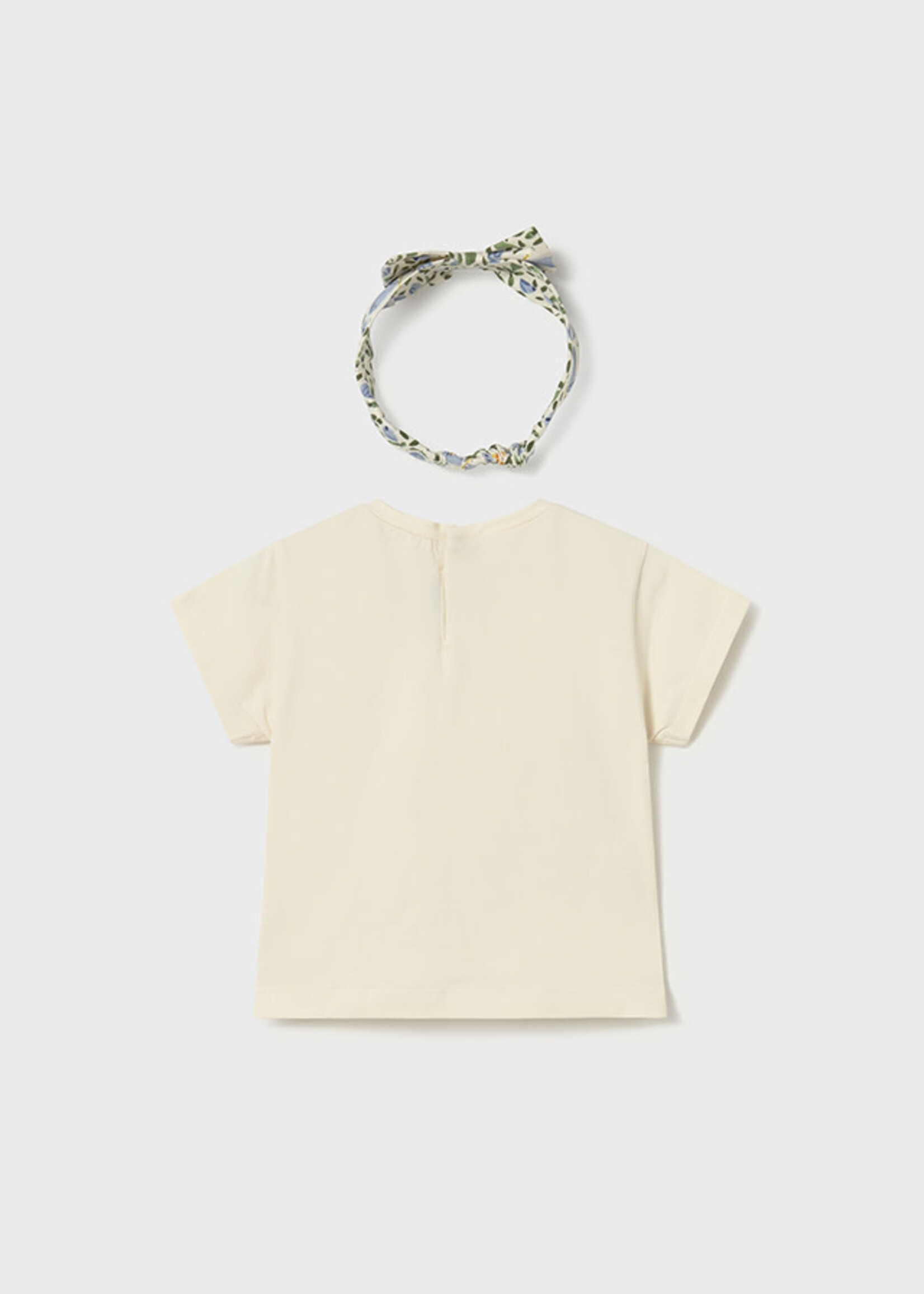 Mayoral Mayoral S/s t-shirt w/ headband Bone - 26 01081