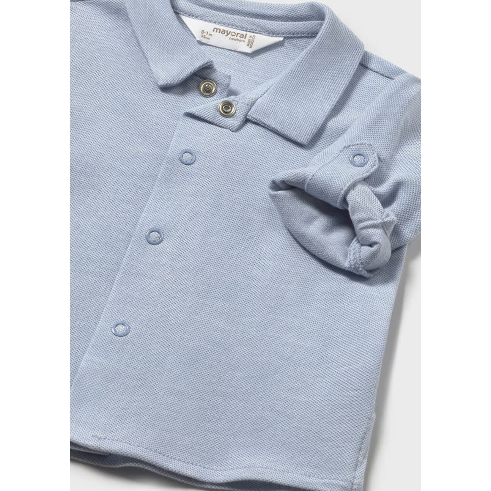 Mayoral Mayoral knit shirt w/ collar Blue - 26 01103B