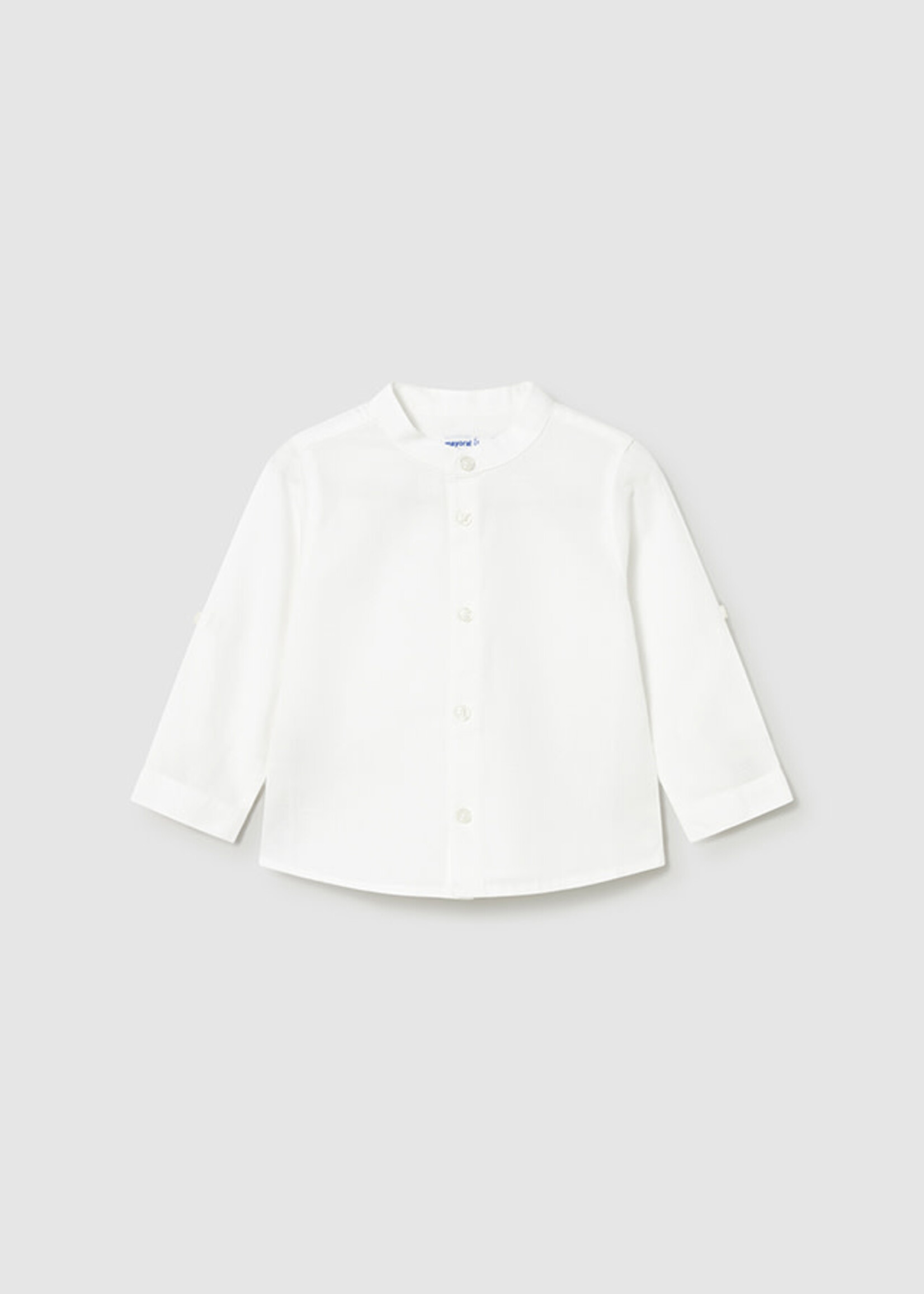 Mayoral Mayoral L/s linen mao shirt White - 26 01116B