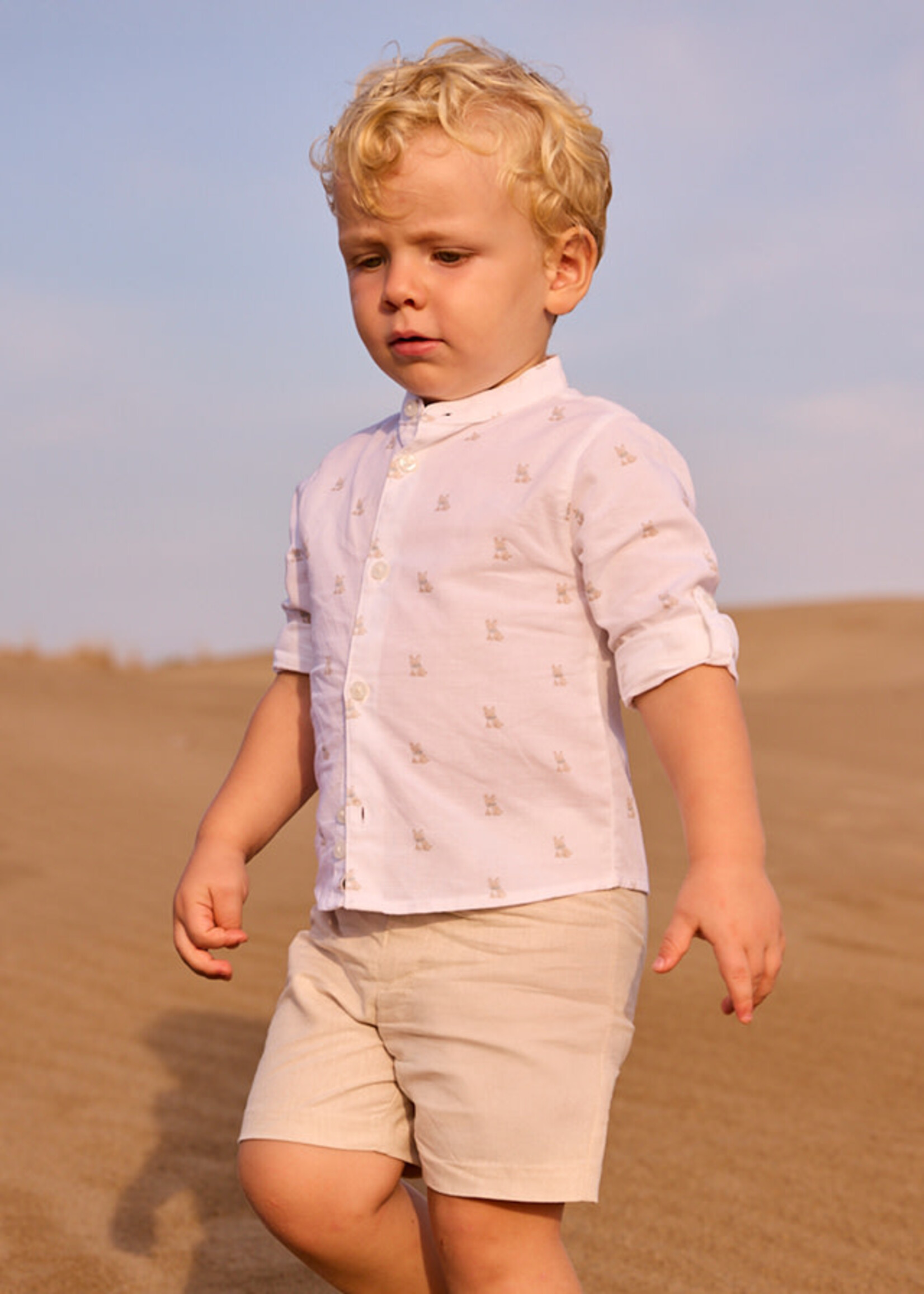 Mayoral Mayoral Linen suiting bermuda oat mixed - 26 01215B