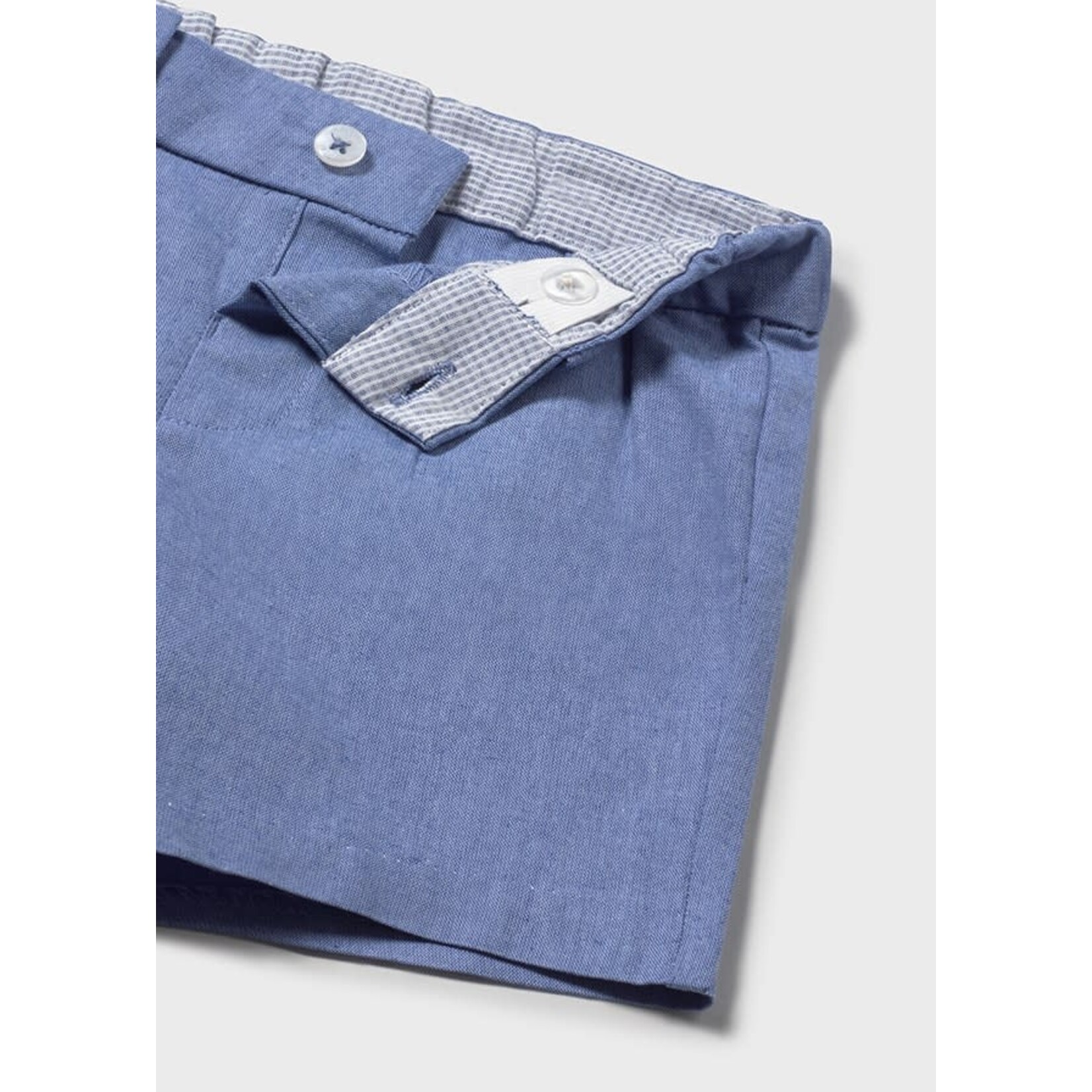 Mayoral Mayoral Linen suiting bermuda Capri blue - 26 01215B