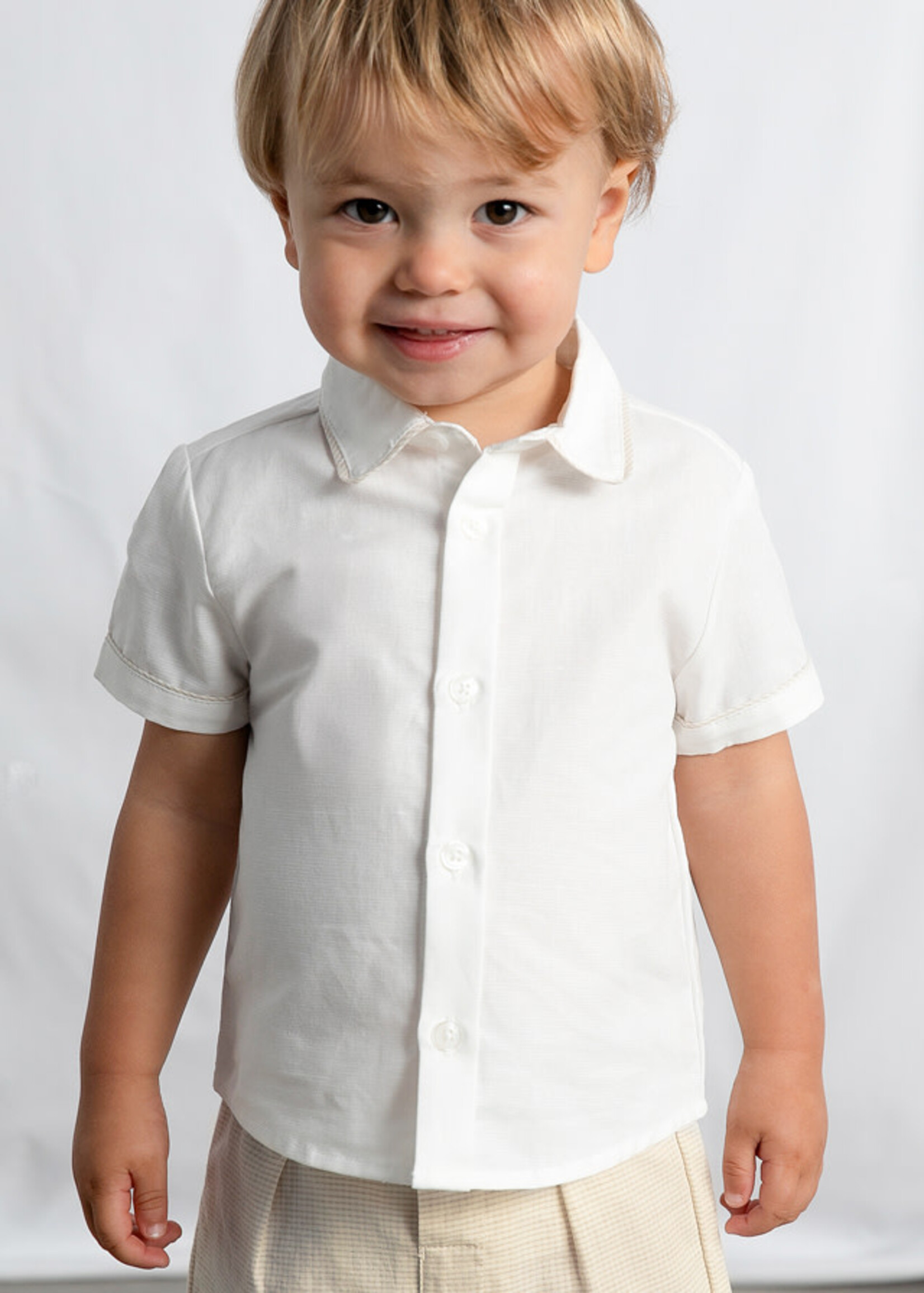 Mayoral Mayoral Linen suiting bermuda set oat - 26 01225B