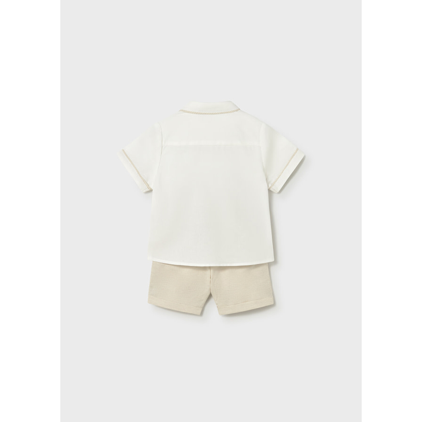 Mayoral Mayoral Linen suiting bermuda set oat - 26 01225B