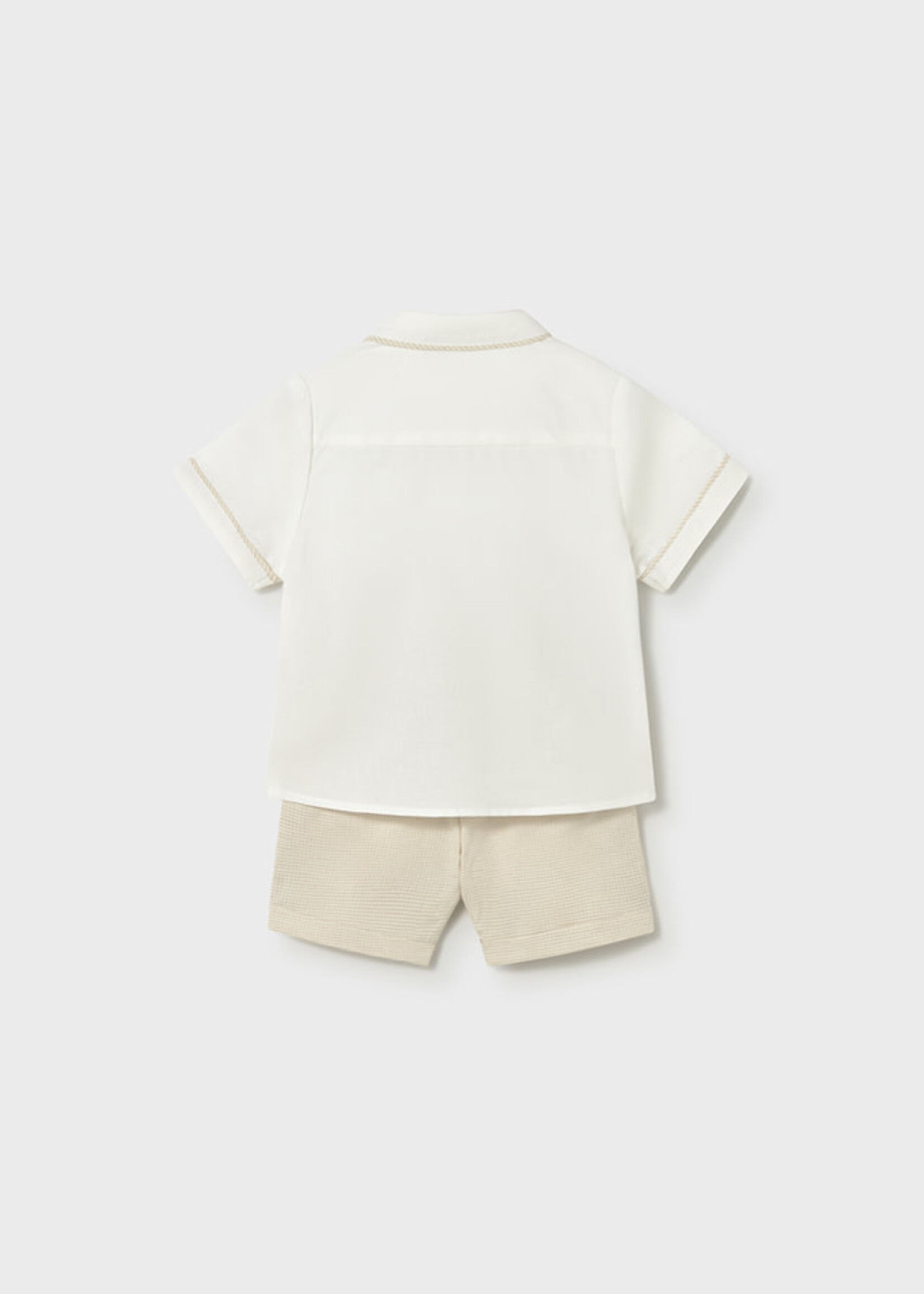 Mayoral Mayoral Linen suiting bermuda set oat - 26 01225B