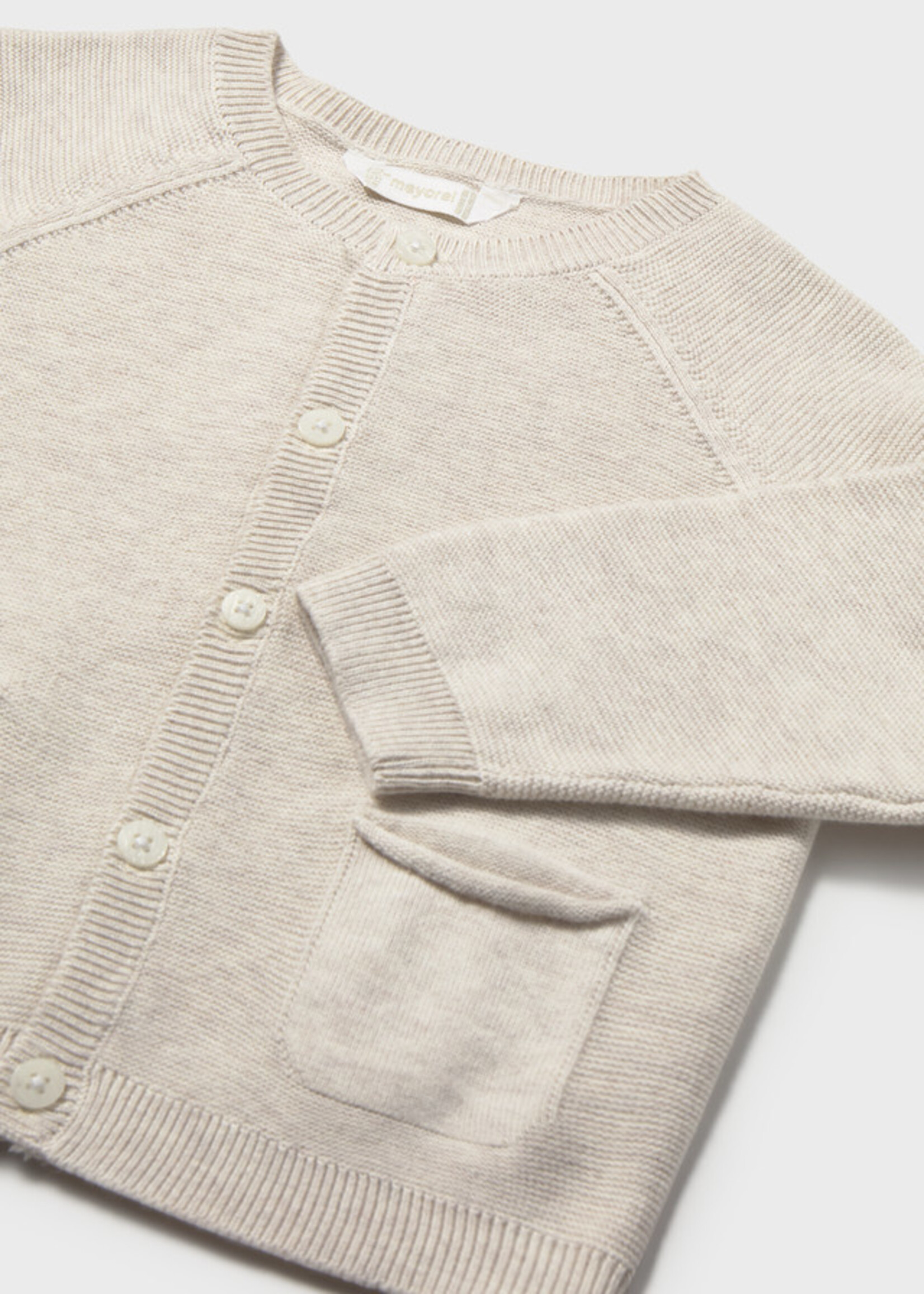 Mayoral Mayoral Knit crew neck cardigan Oat vig - 26 01311B