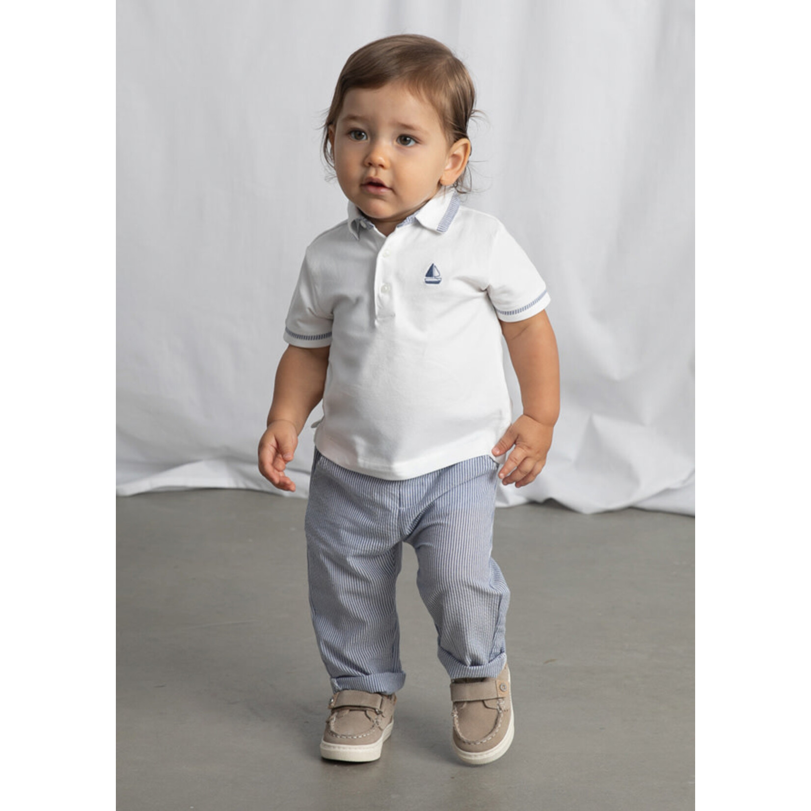 Mayoral Mayoral Seersucker pants Capri blue - 26 01518B