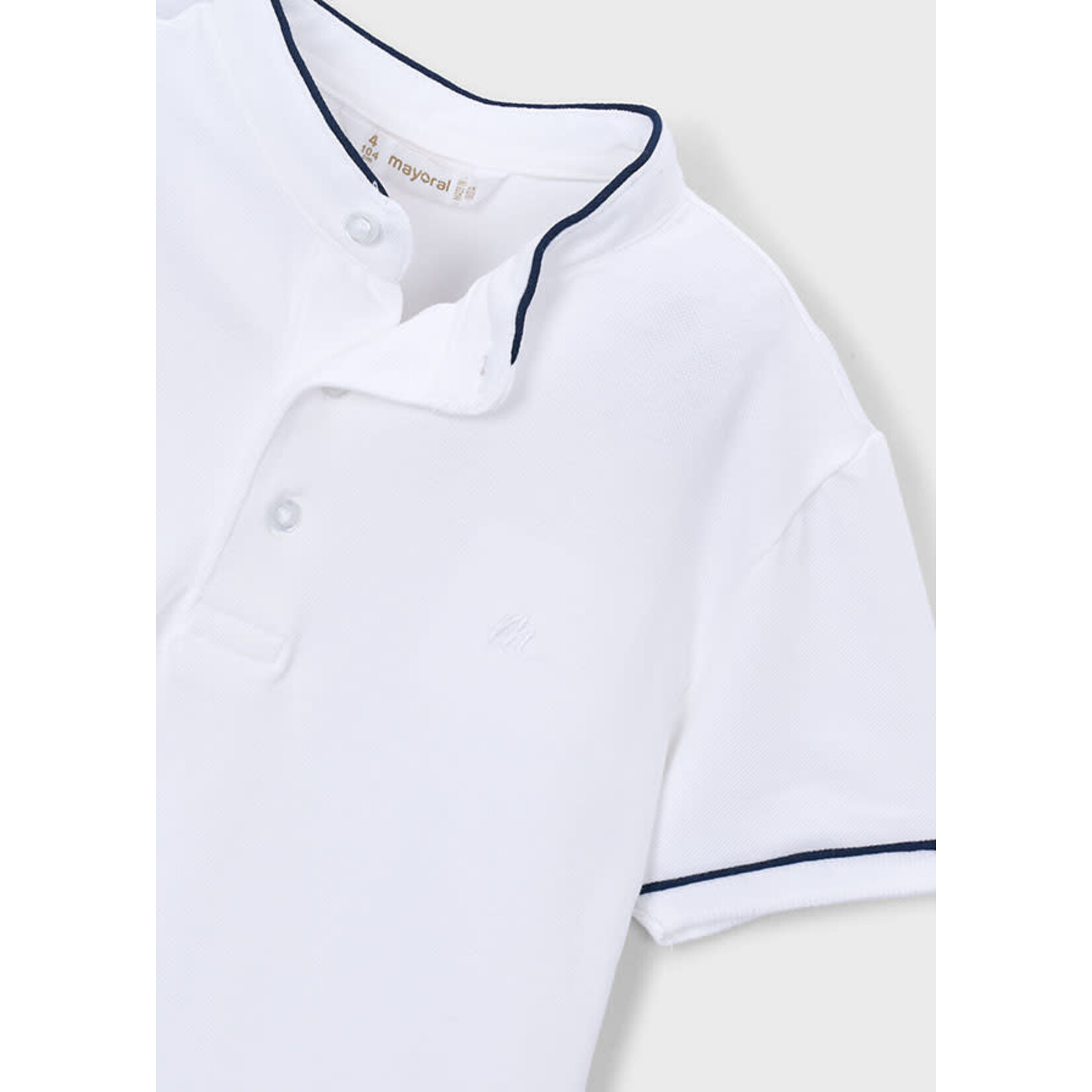 Mayoral Mayoral Polo s/s mao neck White - 26 03102