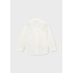 Mayoral Mayoral L/s mao collar linen shirt Cream - 26 03118