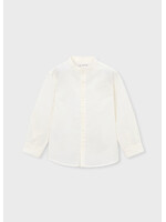 Mayoral Mayoral L/s mao collar linen shirt Cream - 26 03118