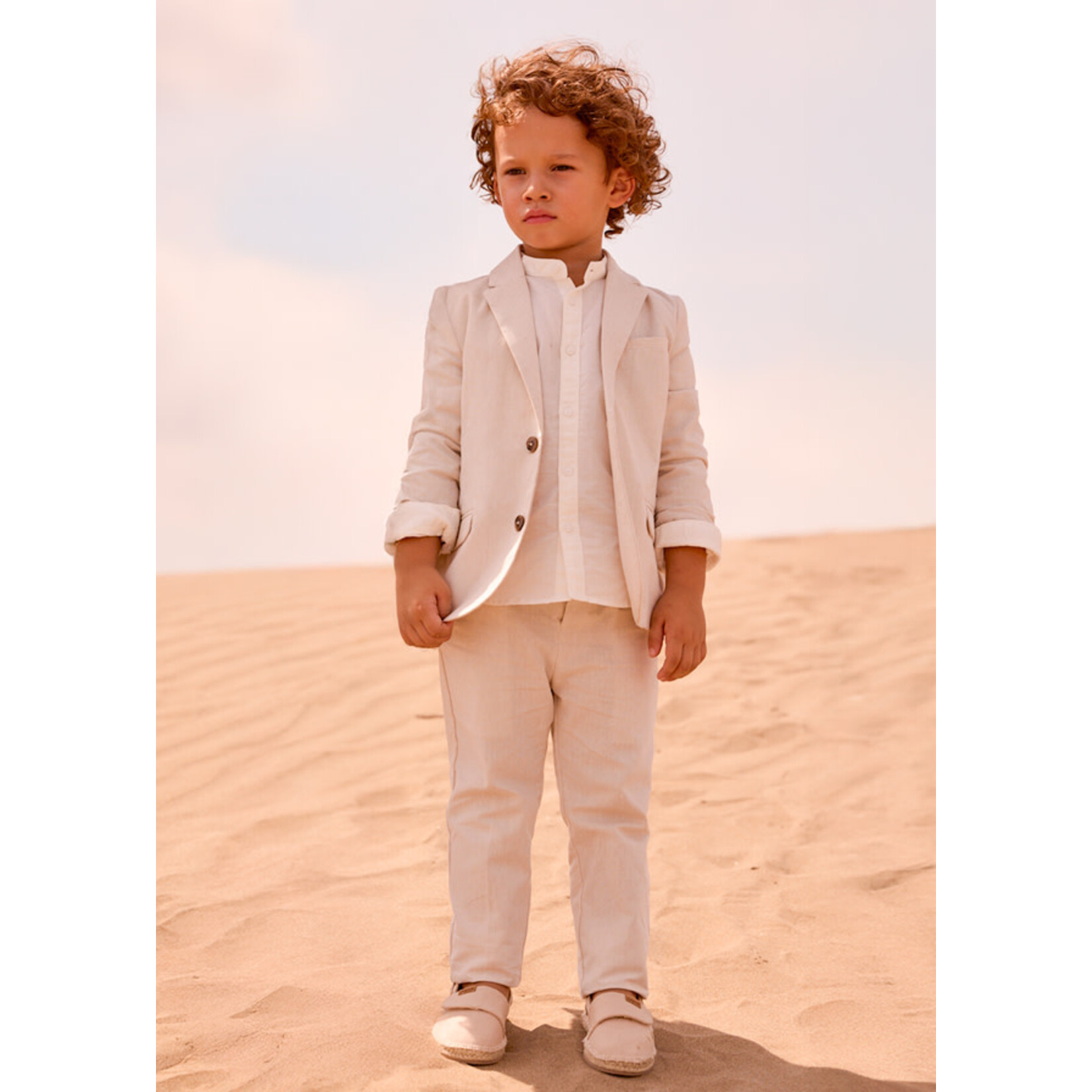 Mayoral Mayoral Linen suiting pants oat mixed - 26 03574